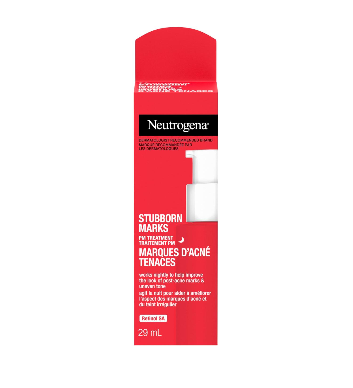 Neutrogena Stubborn Marks PM Treatment - Acne Retinol Skin Care Vitamin A - post-acne marks exfoliator - Fragrance Free 29mL - Buy Online on GoSupps.com