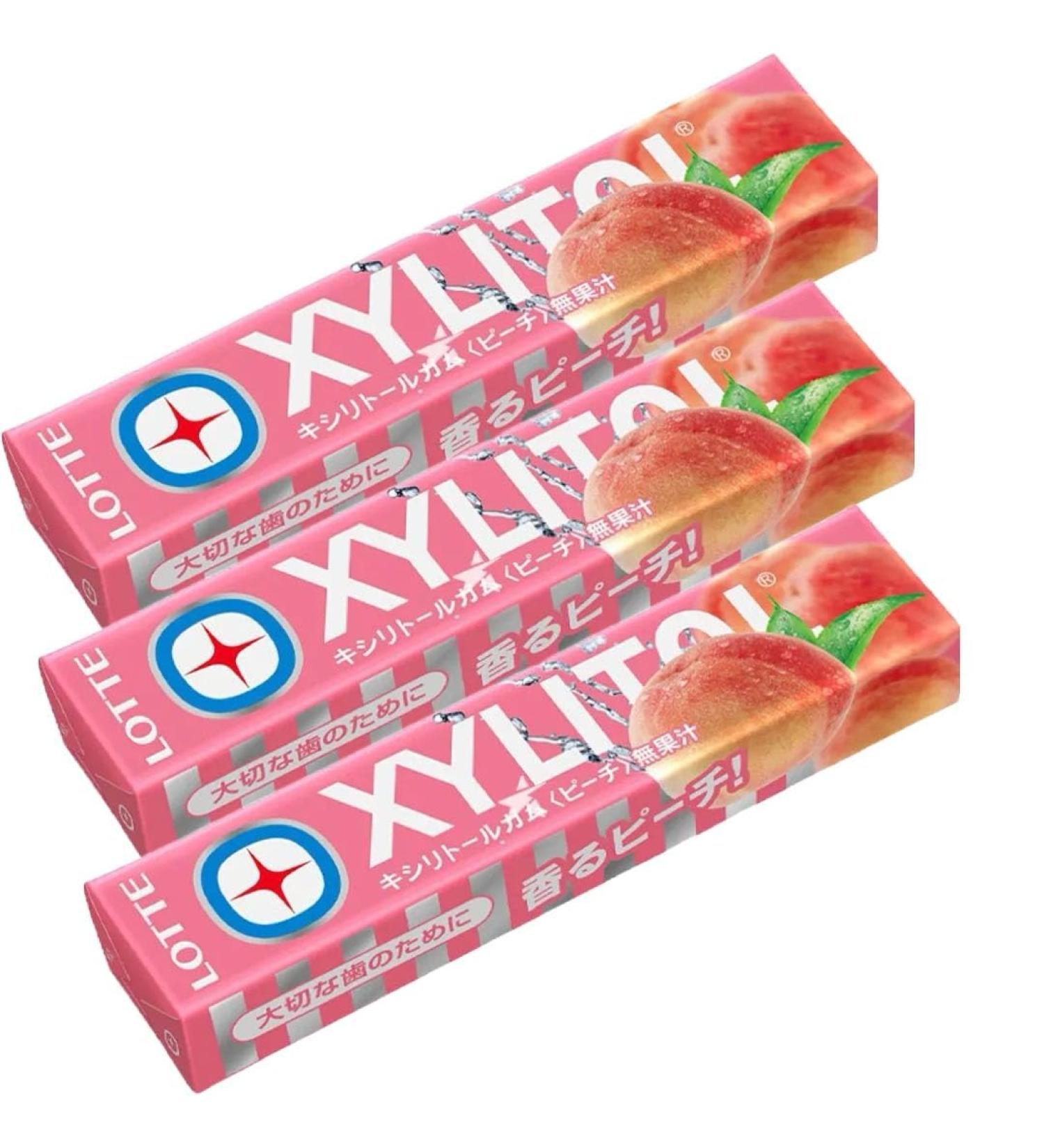 LOTTE XYLITOL Japanese Chewing Gum Peach Flavour (Pack of 3) - Buy Online on GoSupps.com