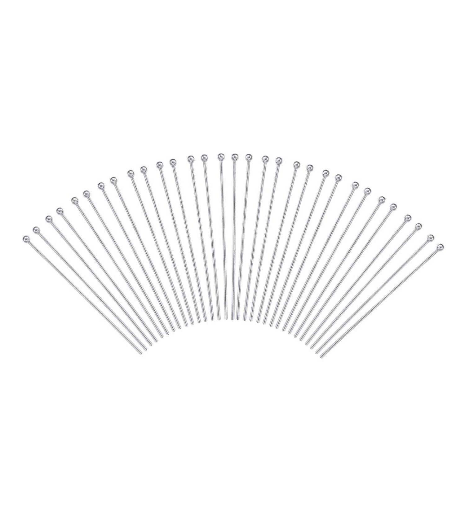 DanLingJewelry 304 Stainless Steel Ball Head Pins 40mm - 500 Pcs | Jewelry Making Findings - Buy Online on GoSupps.com