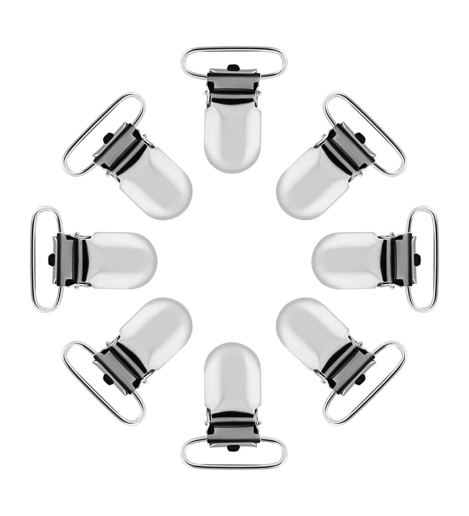 Metal Pacifier Clips - 8 Pack Duck Beak Insert Holder Strap for Babies | Secure & Stylish Baby Pacifier Chains - Buy Online on GoSupps.com