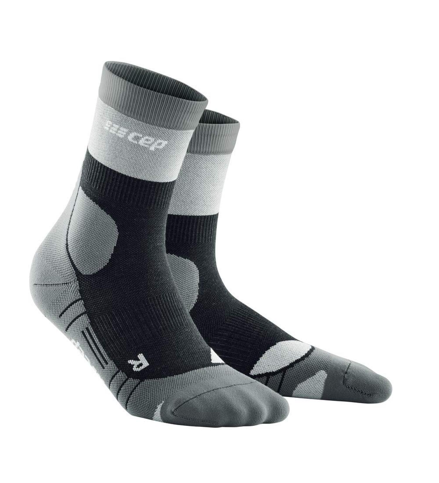 CEP Women's Hiking Light Merino Mid Cut Socks | Compression Trekking Socks for Stability & Comfort | 27 Stone Grey - Buy Online on GoSupps.com