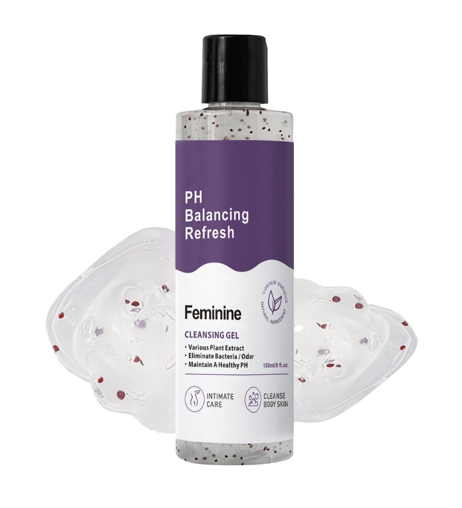  Nbhuiakl Daily PH Balanced Feminine Cleanser Refreshing PH Balancing Shower Gel 180 Ml Natural Gentle Feminine Hygiene | Feminine Moisturizing Body Wash For Friends Family And - Buy Online on GoSupps.com