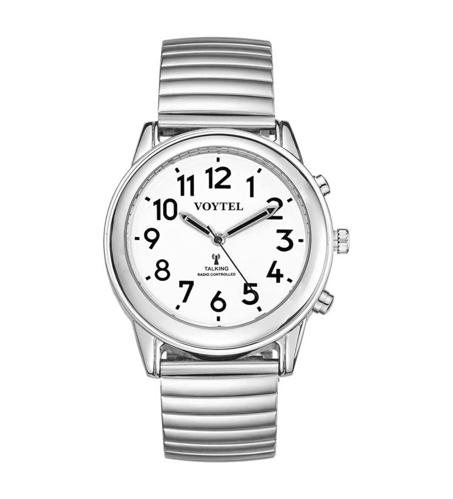 Maujoy Atomic English-Speaking Men's Watch for Visually Impaired & Seniors | Large Digits & Self-Adjusting - Style 8 Classic - Buy Online on GoSupps.com