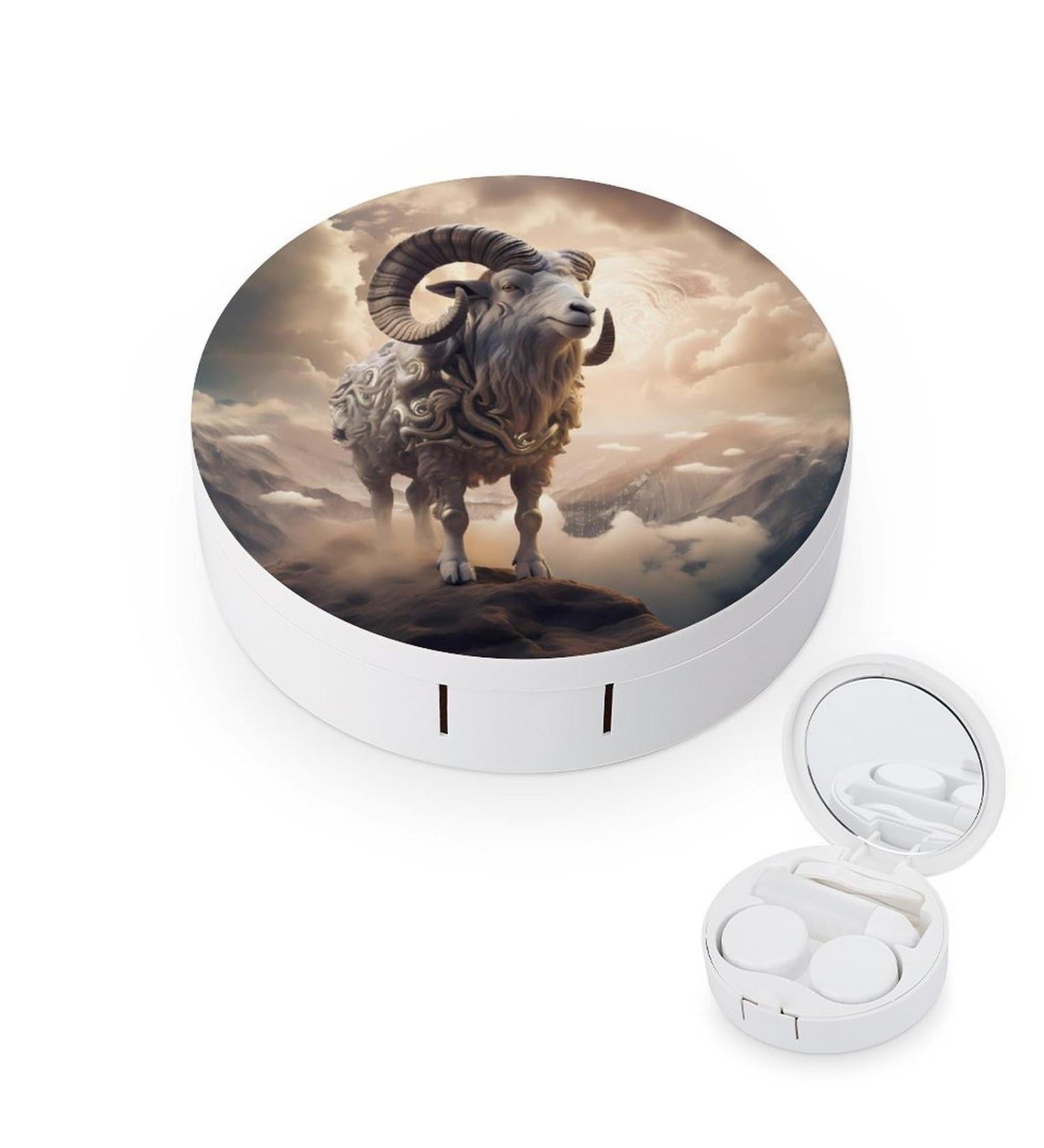 Buy Aries Contact Lens Case with Mirror - Portable Cute Eye Contact Lens Box Travel Kit - International Shipping Available - Buy Online on GoSupps.com