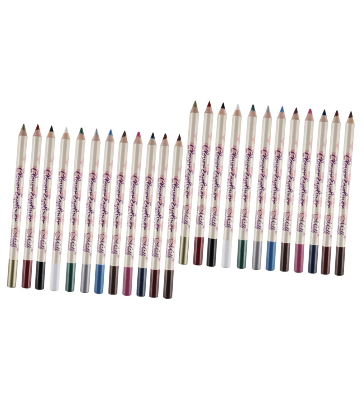 HAPINARY 24 Pcs Eyeshadow Pencil Lip Liner Pencil Eyeliner Pencil for Women Eyeliner Pencil Colours - Buy Online on GoSupps.com
