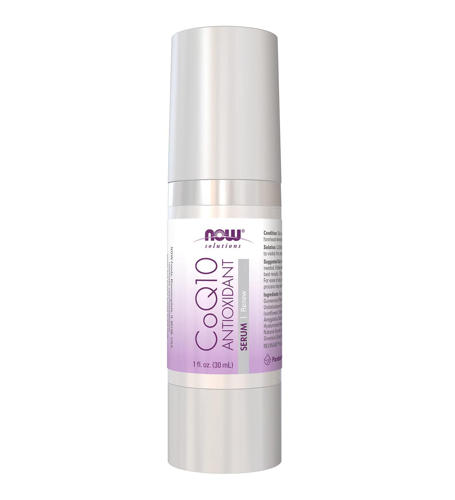 Now Foods CoQ10 Antioxidant Serum 1 fl oz - Boost Skin Health & Vitality - Buy Online on GoSupps.com
