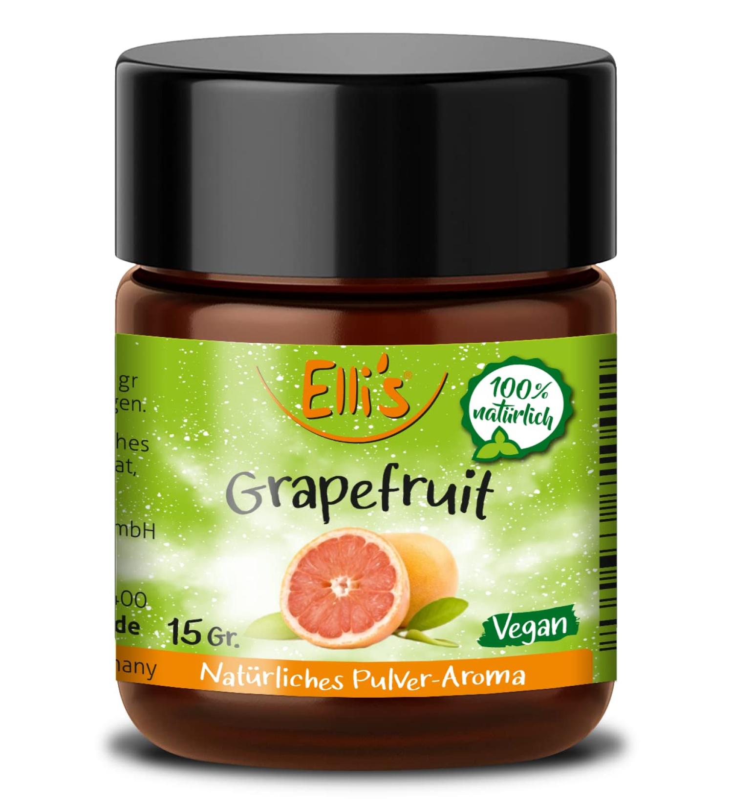 Ellis Flavors Grapefruit Natural Powder Aroma | 100% Vegan & Natural | Perfect for Baking & Cooking - 10g - Buy Online on GoSupps.com