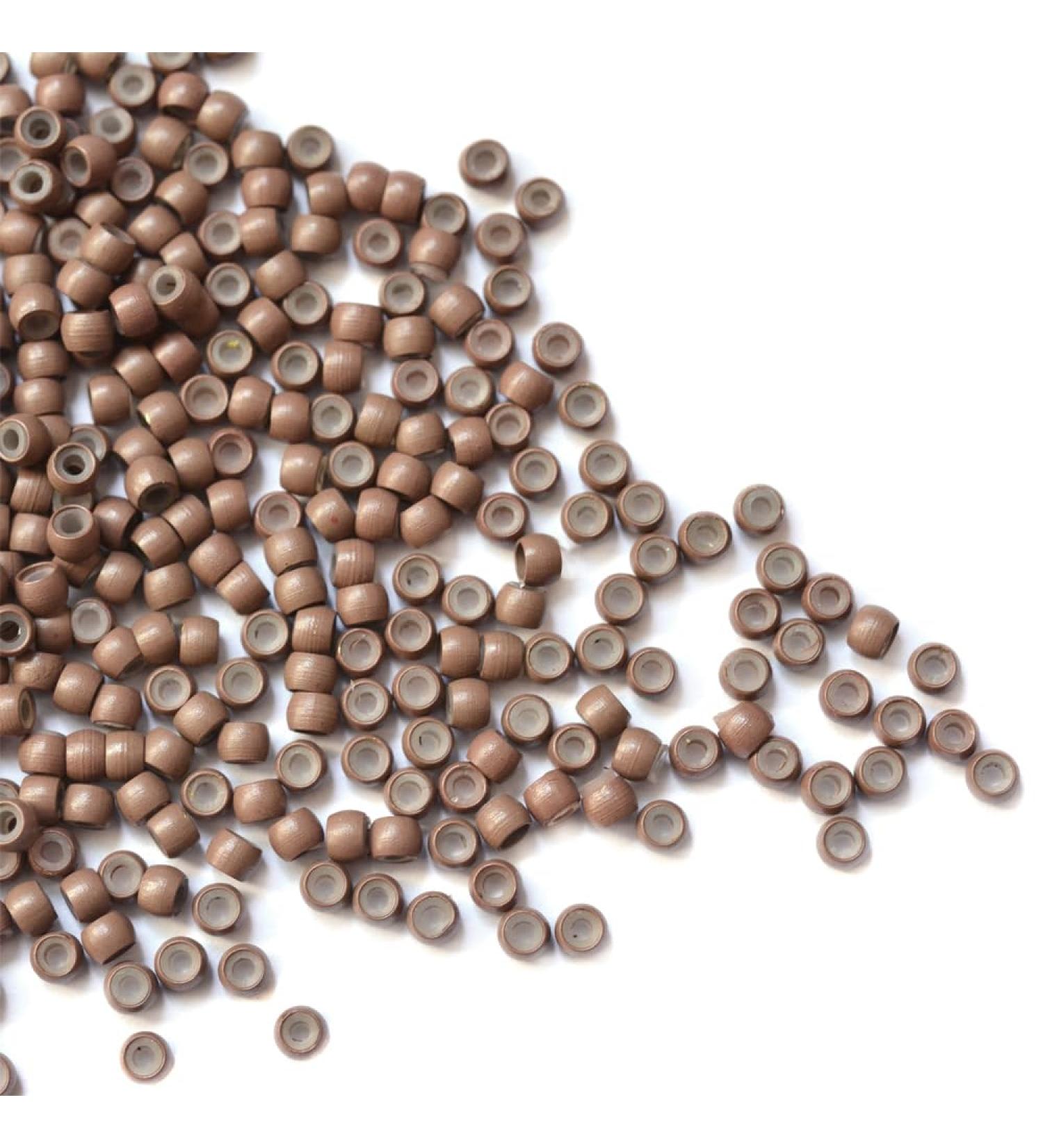 500pcs 3.0mm Silicone Nano Rings Hair Extension Beads - Light Brown - Buy Online on GoSupps.com