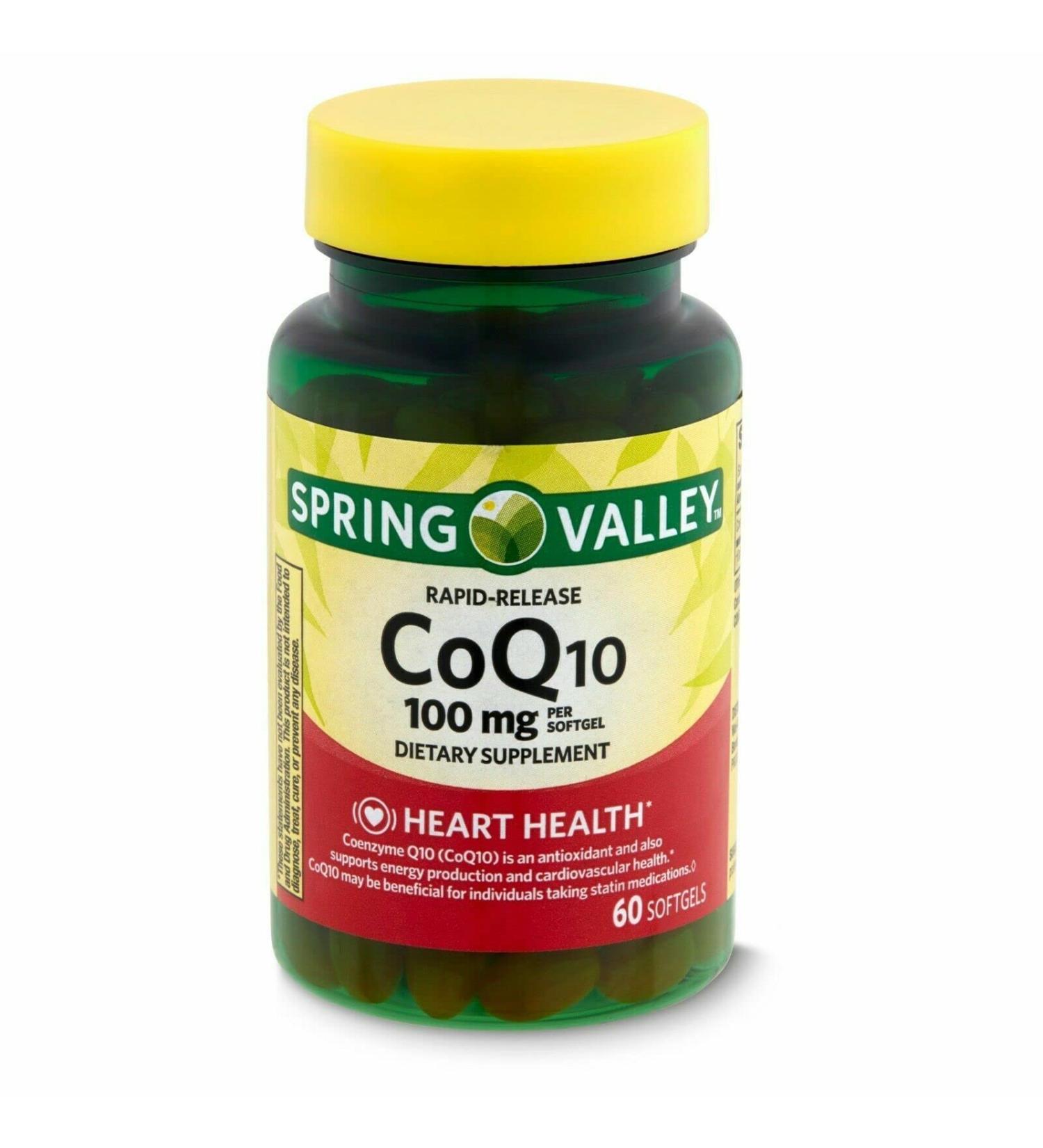 Spring Valley CoQ10 Rapid-Release Dietary Supplement 100 mg 60 Count