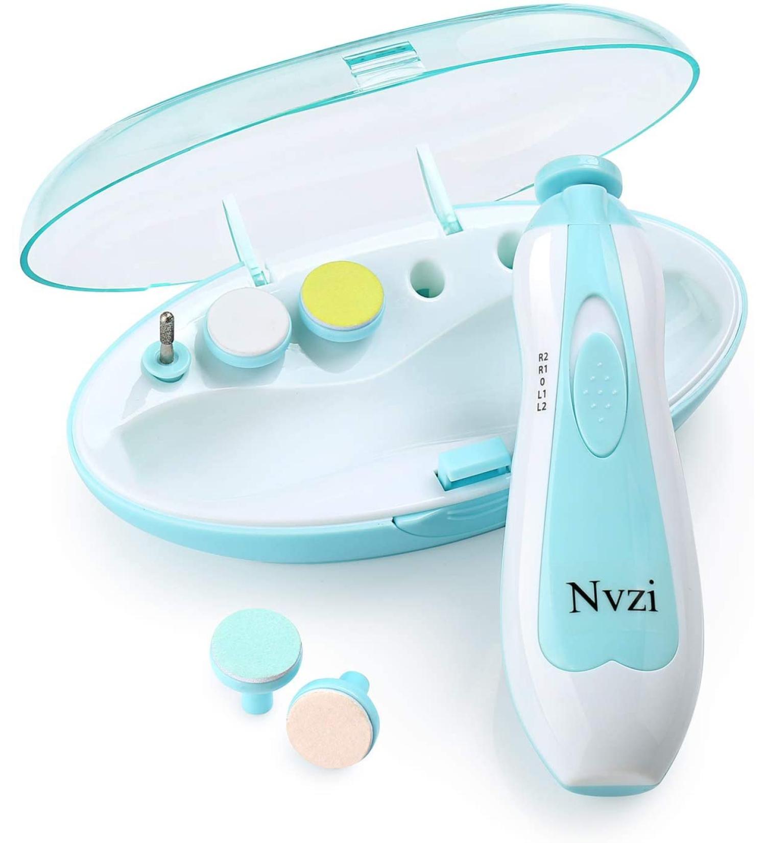 Nvzi Electric Baby Nail Trimmer and Clippers - Infant Safety First Nail Care Essential (Blue) - Buy Online on GoSupps.com