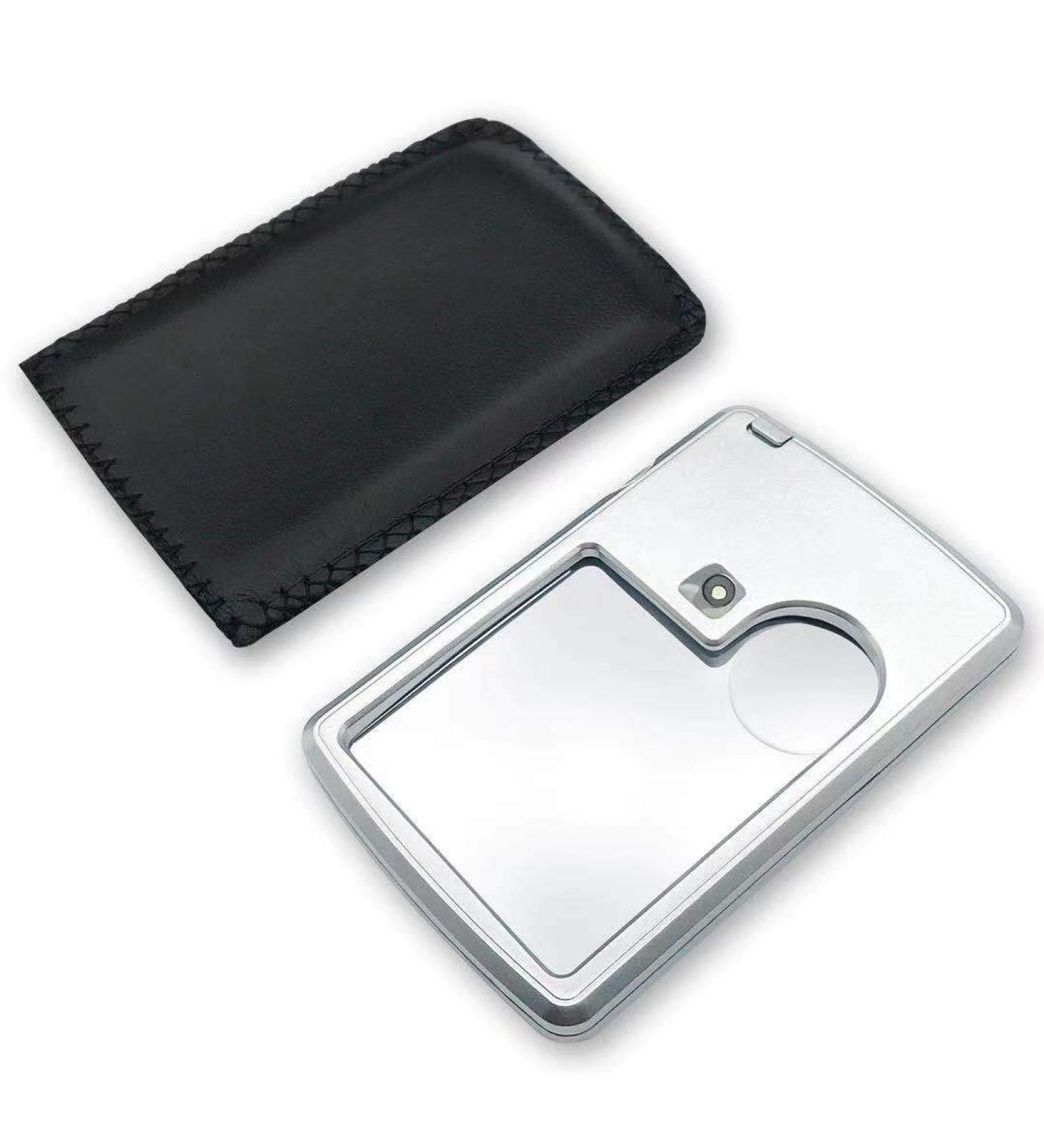Wapodeai 6X 3X LED Magnifying Glass with Light Premium Card Type Magnifying Glasses Magnifying Glass for Reading Kids Jewelry Science 3X Magnifier Magnifying Glasses with Light Silver - Buy Online on GoSupps.com