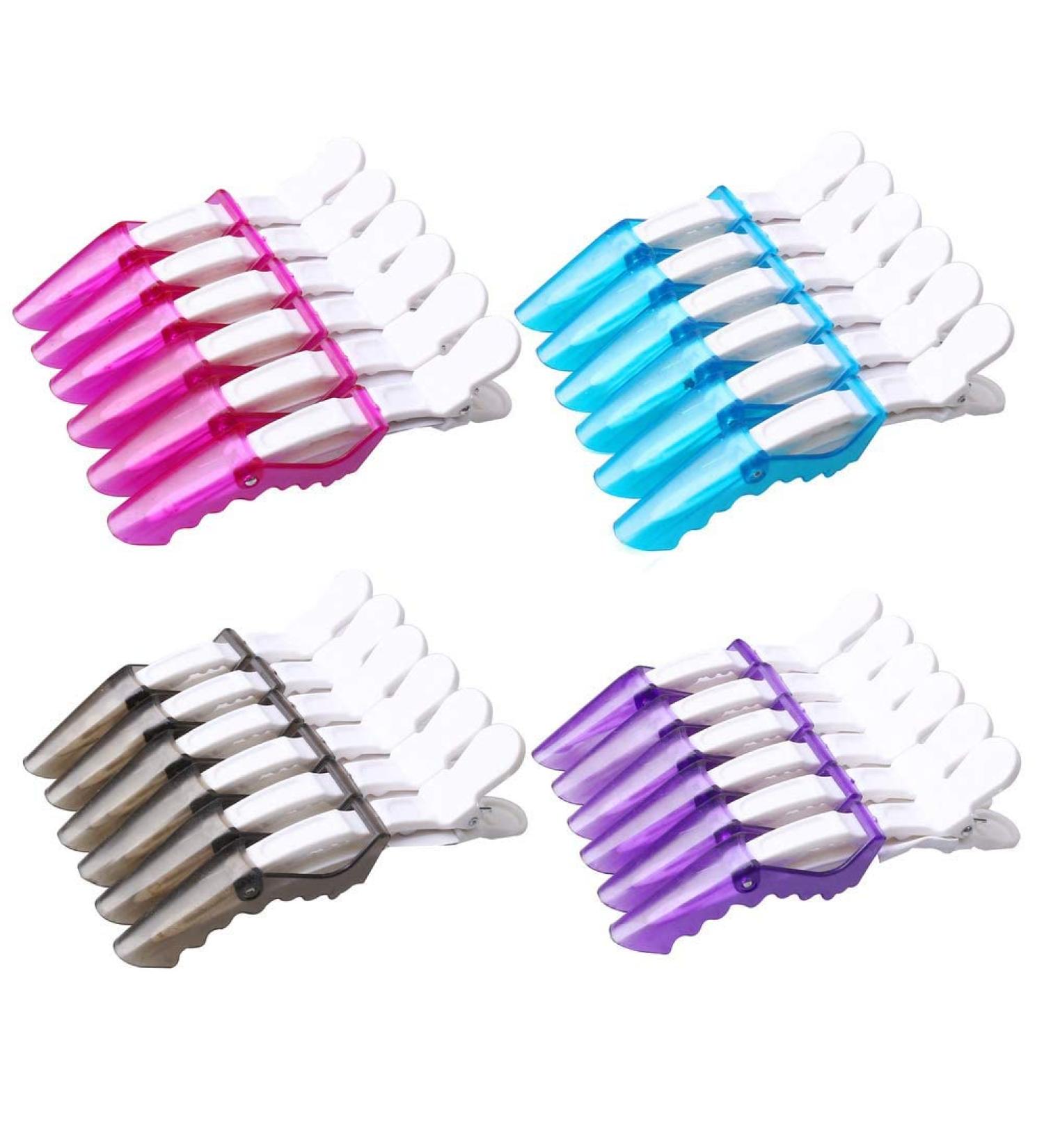 24 PCS Plastic Crocodile Hair Hairdressing Sectioning Clamp Hair Styling Clips - Buy Online on GoSupps.com