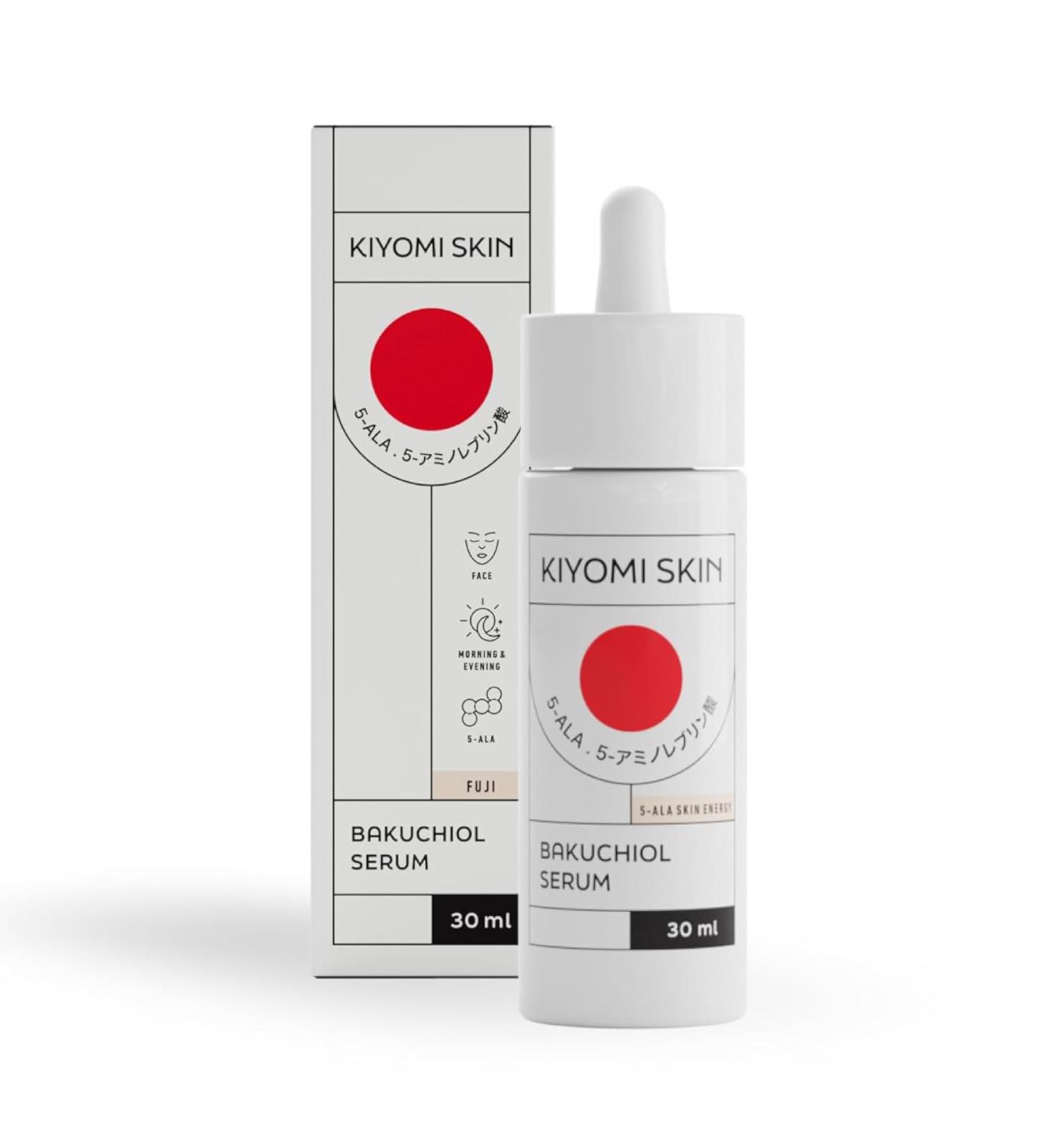 Kiyomi Skin Bakuchiol Face Serum - Gentle Retinol Alternative with 5-ALA, Niacinamide - Anti-Aging Formula for Fine Lines, Wrinkles, Even Skin Tone - Vegan Facial Serum for All Skin Types - 1 Fl Oz - Buy Online on GoSupps.com