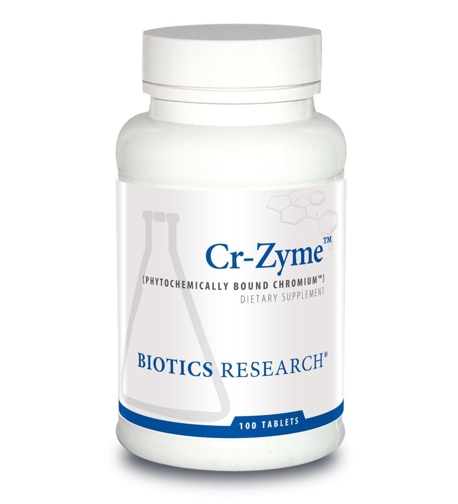 Biotics Research CrZyme Whole Food Chromium Source - Supports Healthy Lipid & Triglyceride Levels Energy Utilization Essential Trace Mineral Bioavailable Form Professional Grade 100 Tablets - Buy Online on GoSupps.com