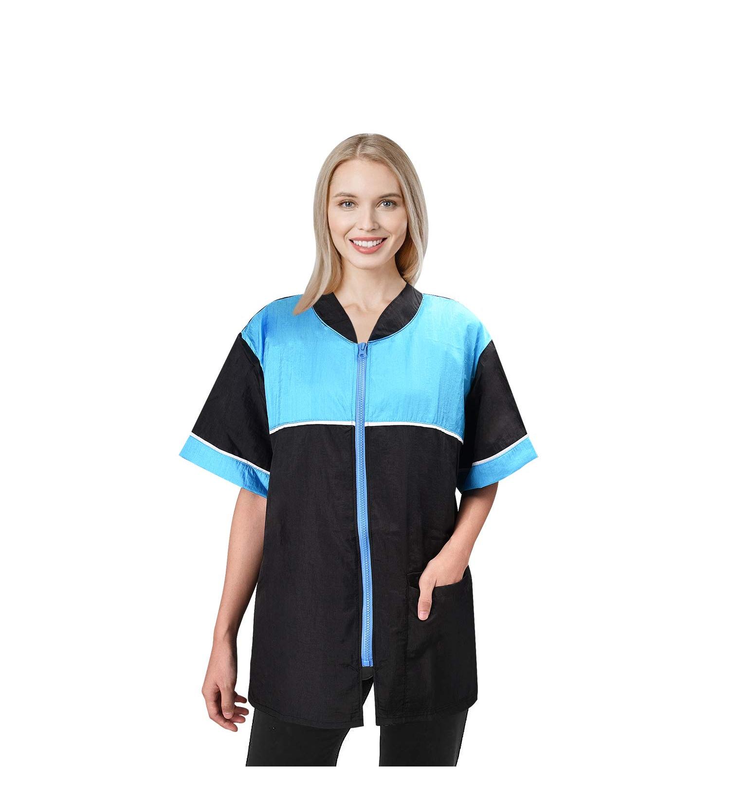 Noverlife Pet Grooming Jacket | Medium Size Lightweight Smock for Dog Cat Grooming | Hair Repellent Shirt Style Workwear - Buy Online on GoSupps.com