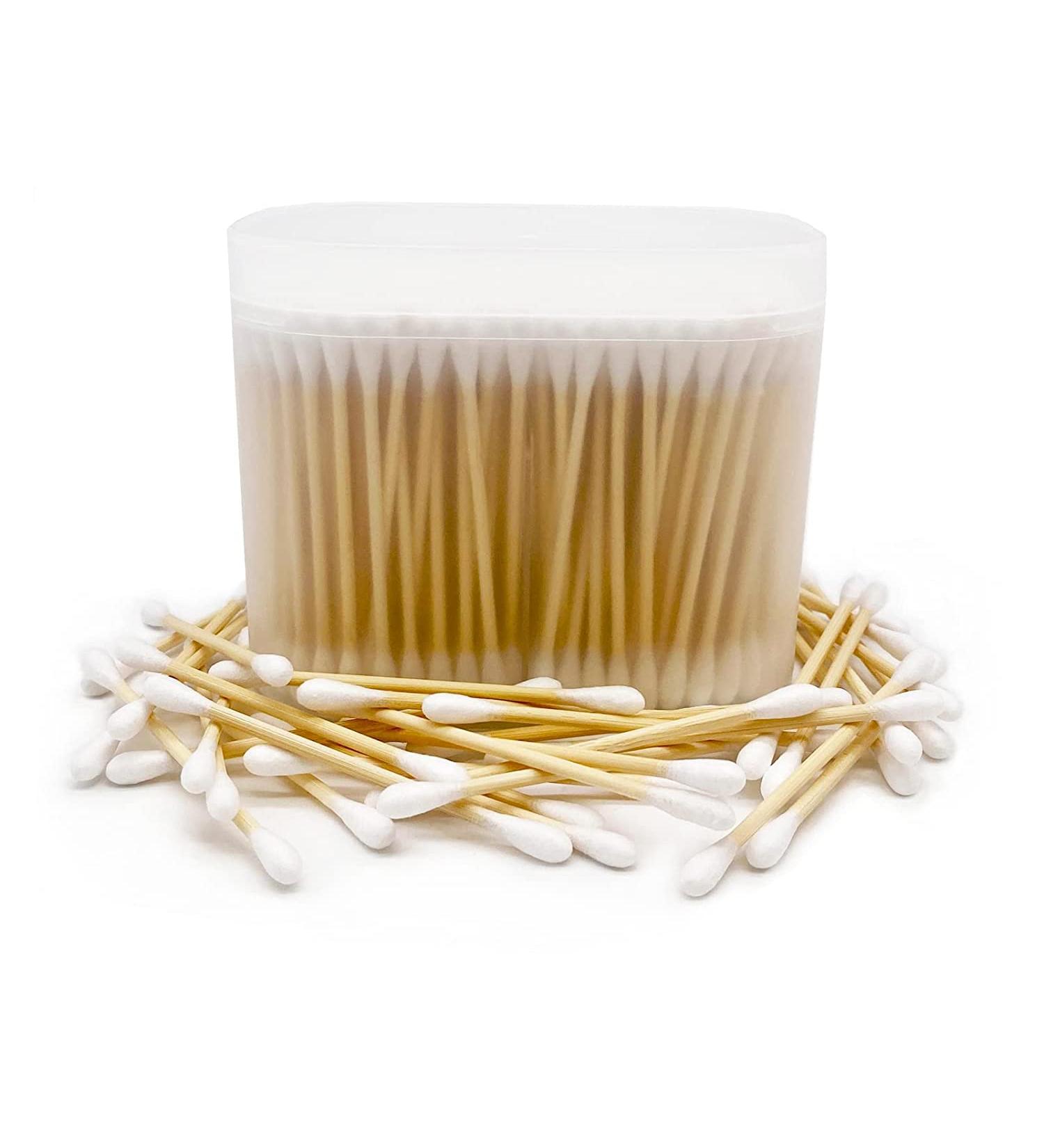 900pcs Biodegradable Bamboo Cotton Swabs | Eco-Friendly Wooden Cotton Buds - Buy Online on GoSupps.com