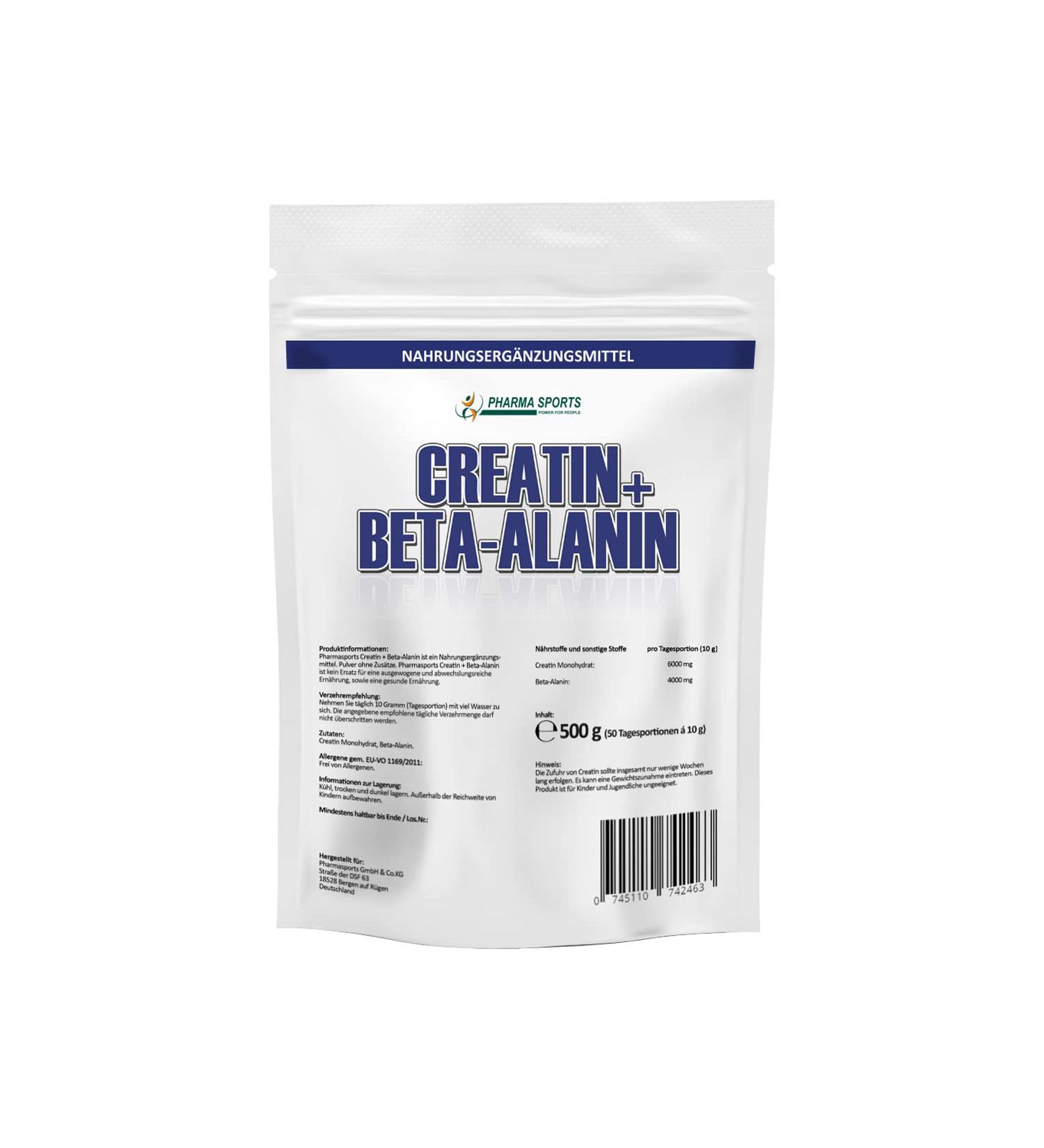 Buy CREA BETA DUO 500g - Premium Creatine 6g + Beta-Alanine 4g - Boost Performance & Recovery - Shop Internationally - Buy Online on GoSupps.com