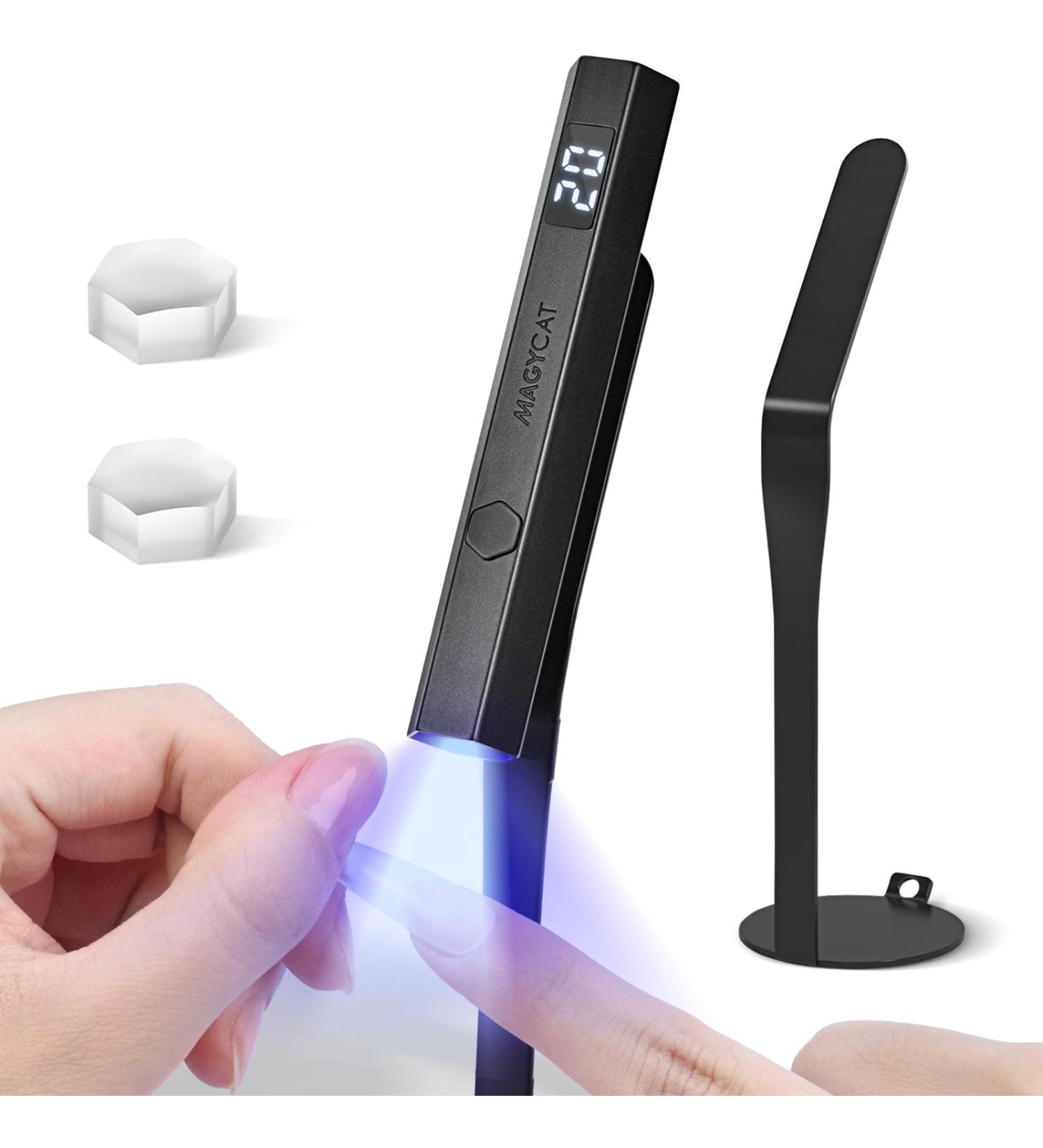 Portable Metal Mini UV Nail Lamp - Fast Curing LED Dryer for Gel Nails - USB Nail Light for DIY Home Manicure (Black - Buy Online on GoSupps.com