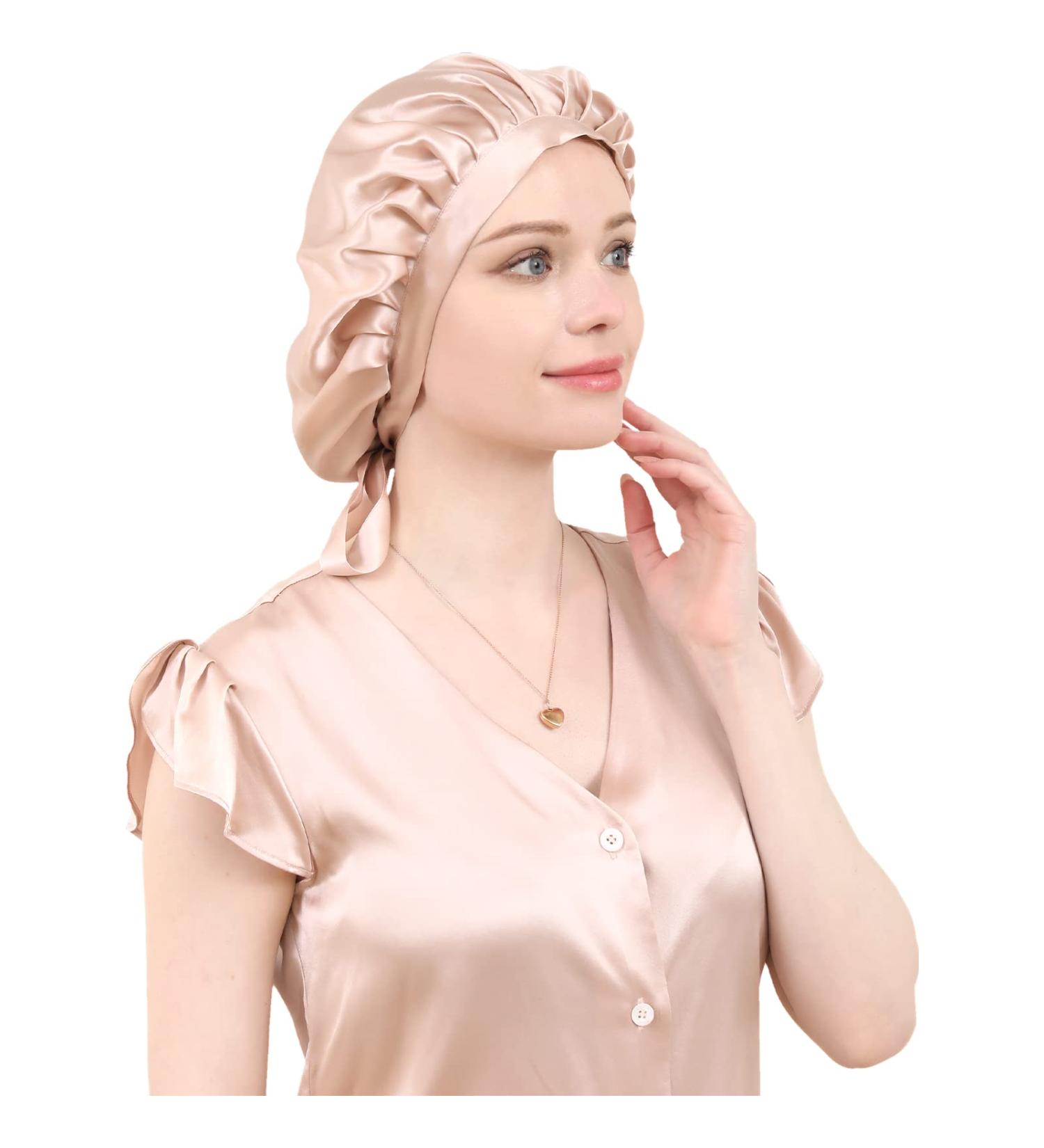 Daisysilk Silk Hair Bonnet for Women | Adjustable Silk Hair Wrap Cap for Sleeping | Breathable & Stylish Pink Hat - Buy Online on GoSupps.com