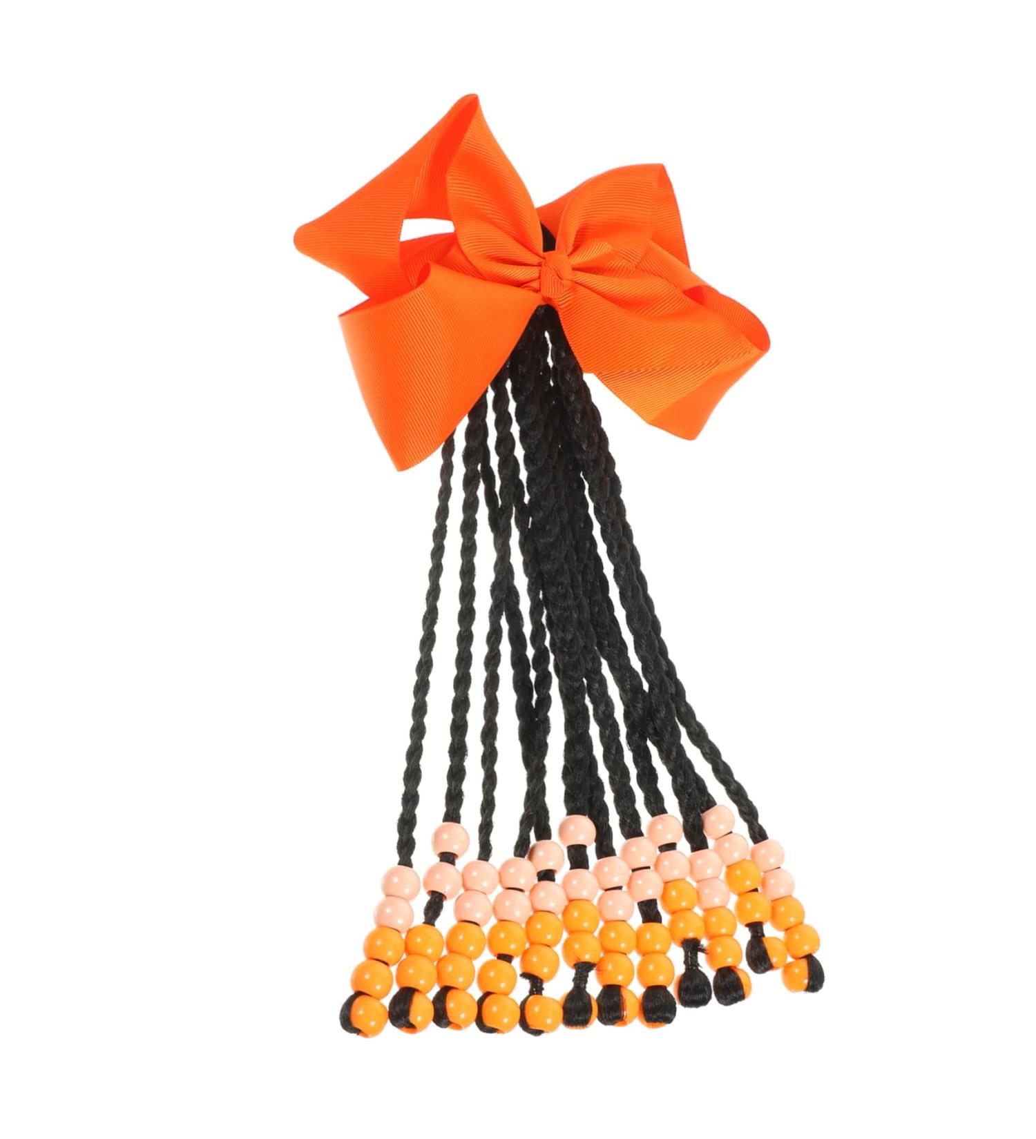 ifundom Ponytail Beads and Dreadlocks Afro Wigs Straight Human Hair Wig Decor Rainbow Hair Extensions for Braided Ponytail Extension for Women Beaded Hair Extension Bowknot Beaded Ponytail 29X16CM As Shown 04 - Buy Online on GoSupps.com