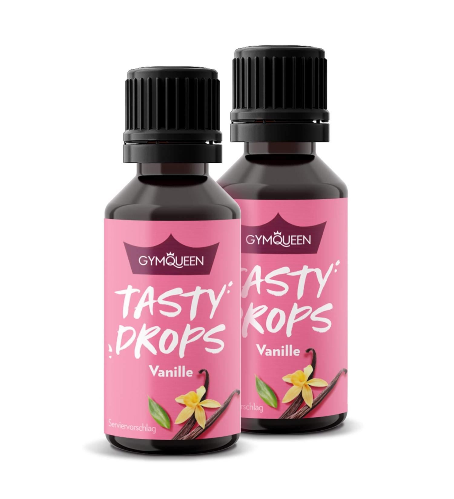 Buy GymQueen Tasty Drops Vanilla - 2x30ml Calorie-Free Flavor Enhancer for Your Fitness Journey - Buy Online on GoSupps.com