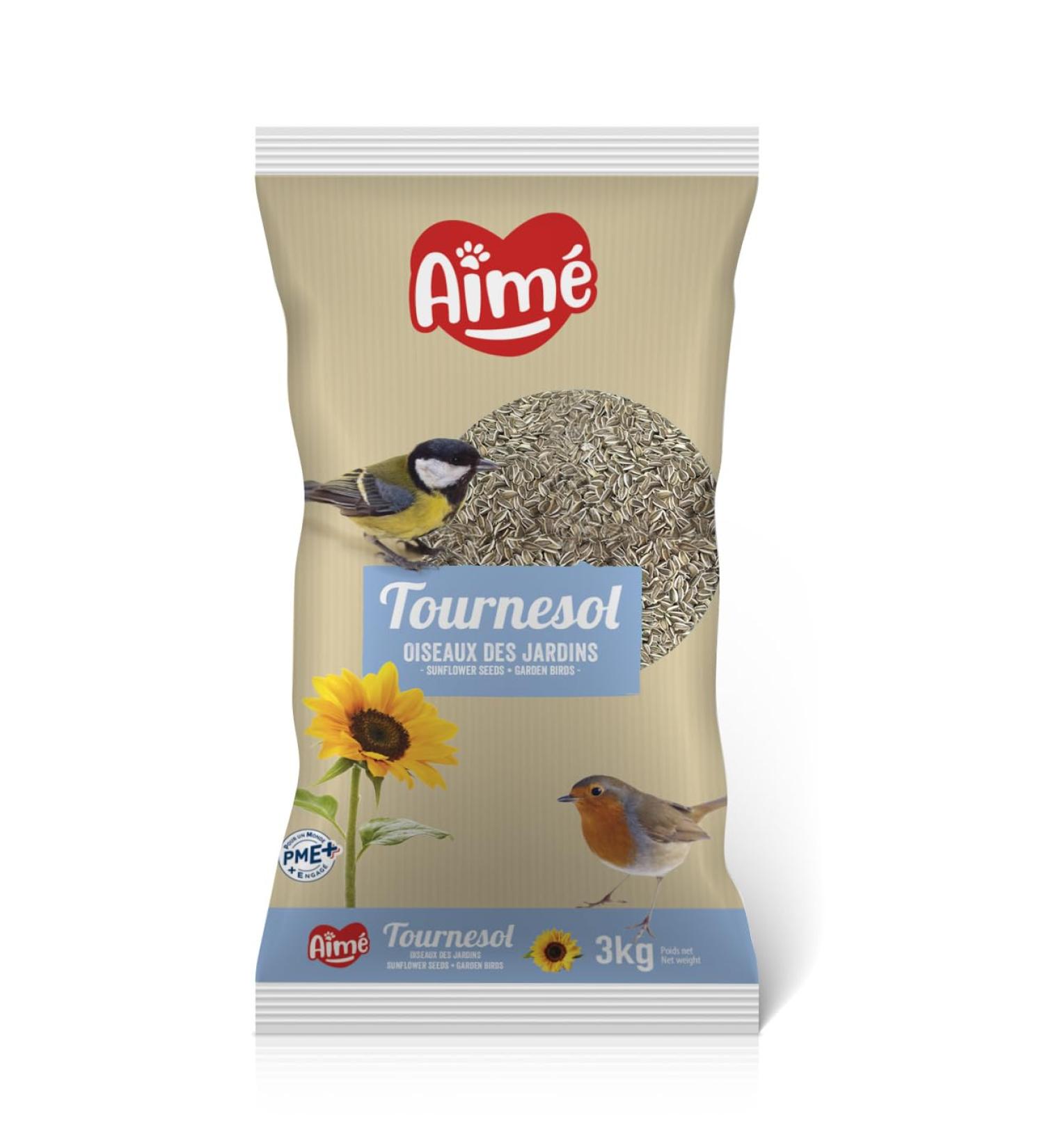 Aim - Sunflower Seeds for Wild Birds of the Sky 3kg - Outdoor Bird Food for Robin Finch Tit - Source of Fat - Buy Online on GoSupps.com