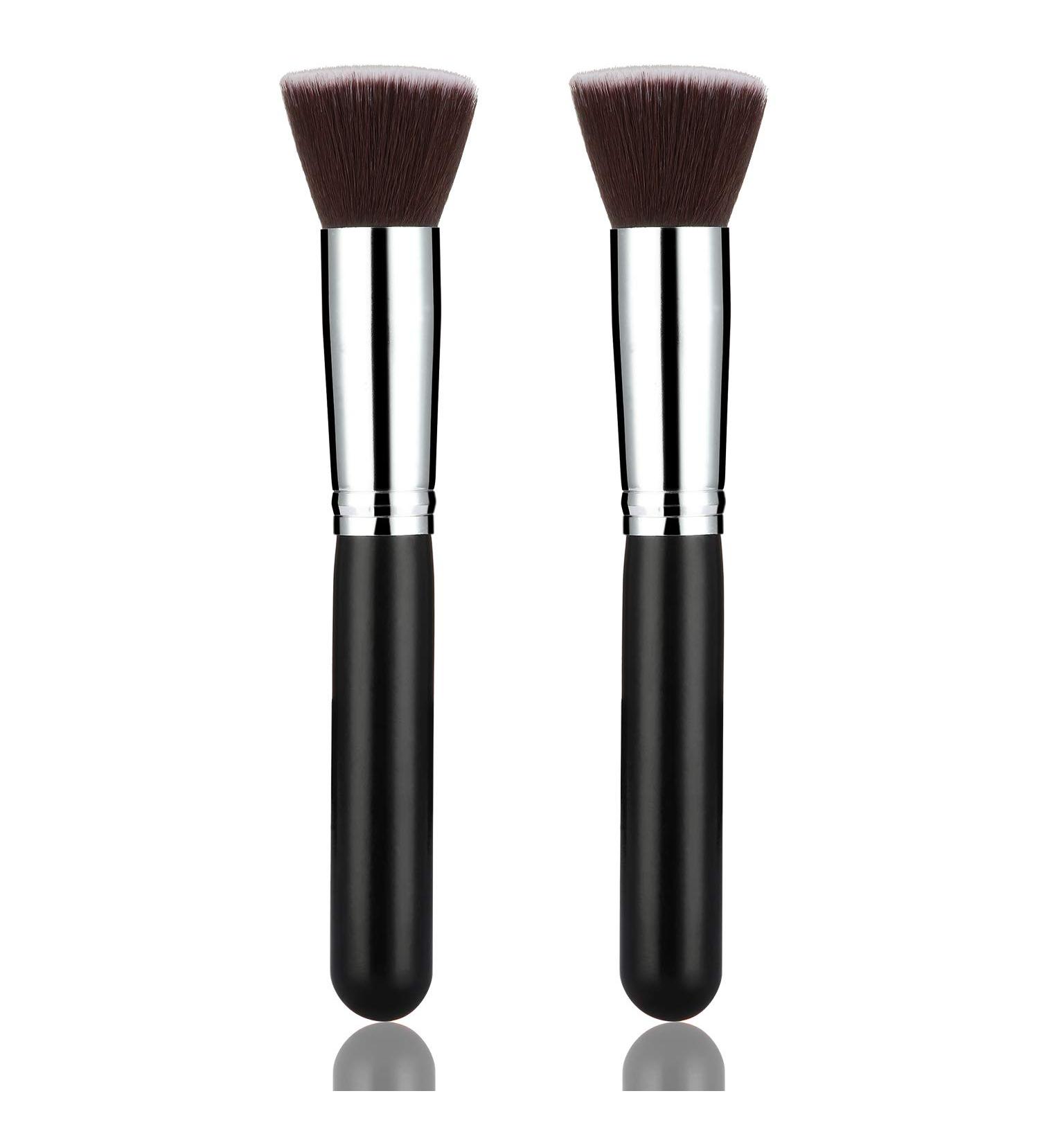 Flat Kabuki Foundation Brush Set for Makeup Blending and Concealing (2 Packs) - Buy Online on GoSupps.com