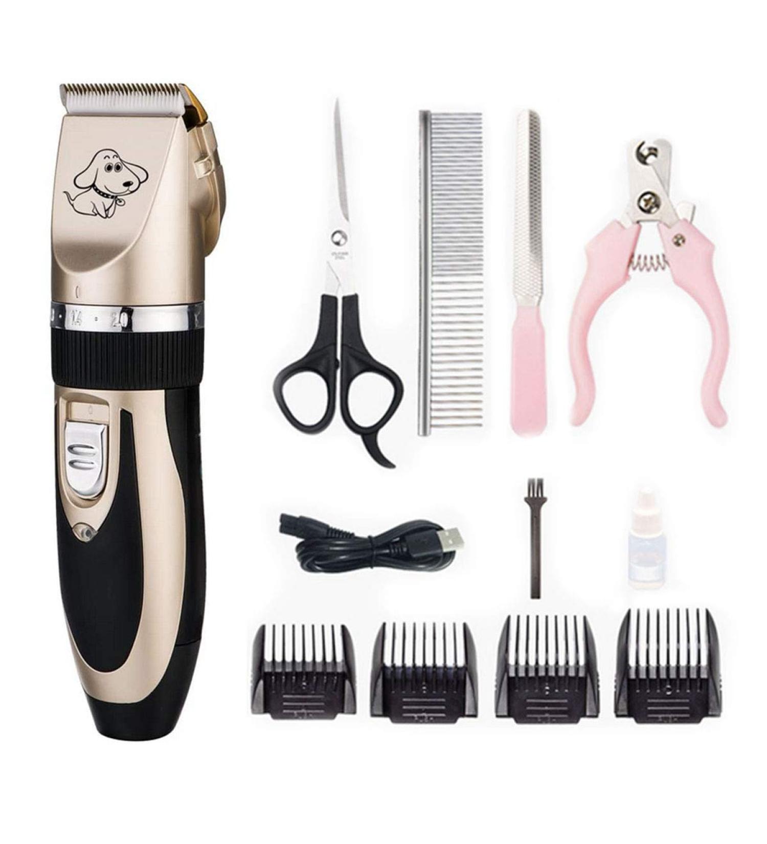 I-live Electric Pet Grooming Clippers Rechargeable Cordless Pet Fur Grooming Trimmer Kit set Low Noise Low Vibration Professional Pet Dogs and Cats Grooming Trimmer Kit - Buy Online on GoSupps.com