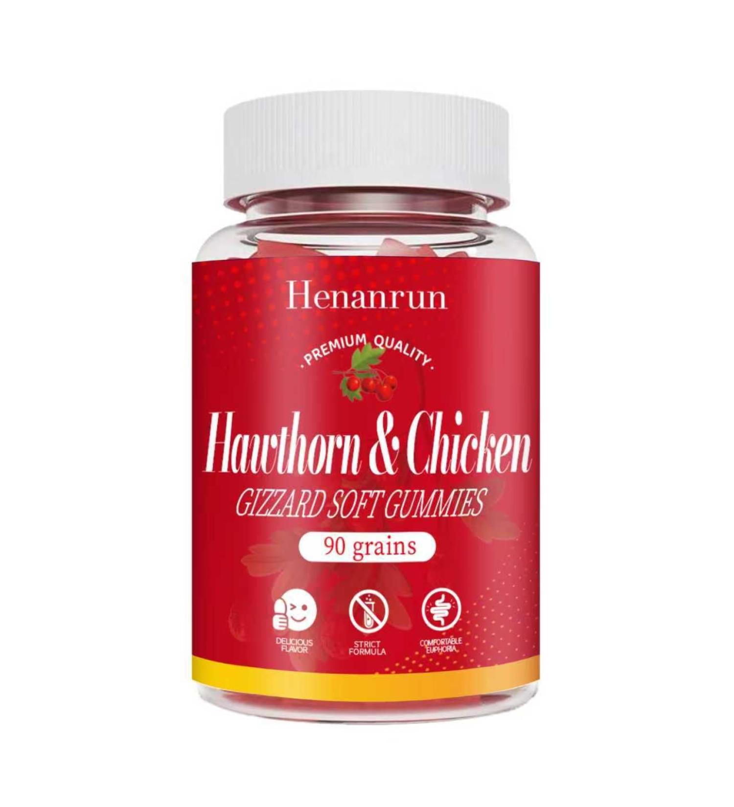 LWLQCZJ Hawthorn & Chicken Gizzard Soft Gimmies Strict Formula with Delicious Flavor Relaxation & Mood Support