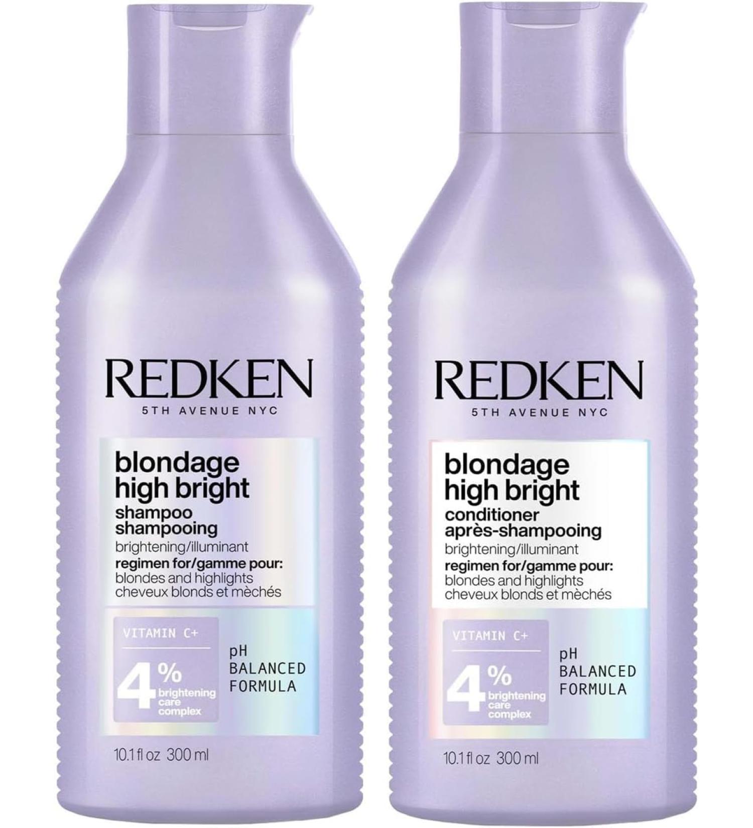 Redken Routine Illuminatrice pour Cheveux Blonds et M ch s en Manque d'Eclat Illumine et Hydrate Blond Lumineux Vitamine C et Prot ines de Bl Blondage High Bright 1 - Duo - Buy Online on GoSupps.com