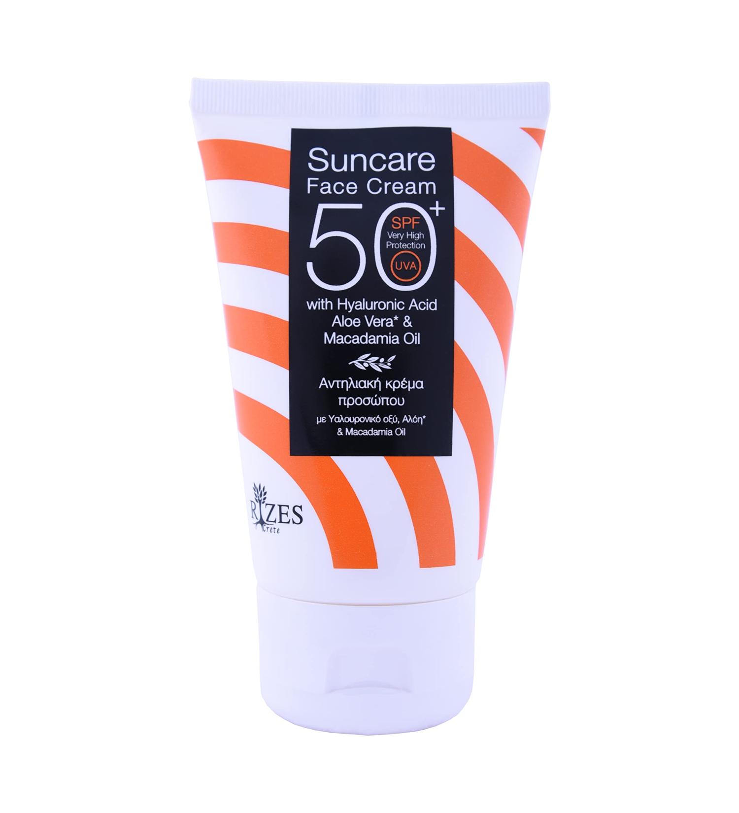 Original Rices Sunscreen LSF 50 | Vegan Face Cream with Sun Protection | Hyaluronic Acid Aloe Vera & Macadamia Oil | Natural Cosmetics for Effortless Hydration - Buy Online on GoSupps.com