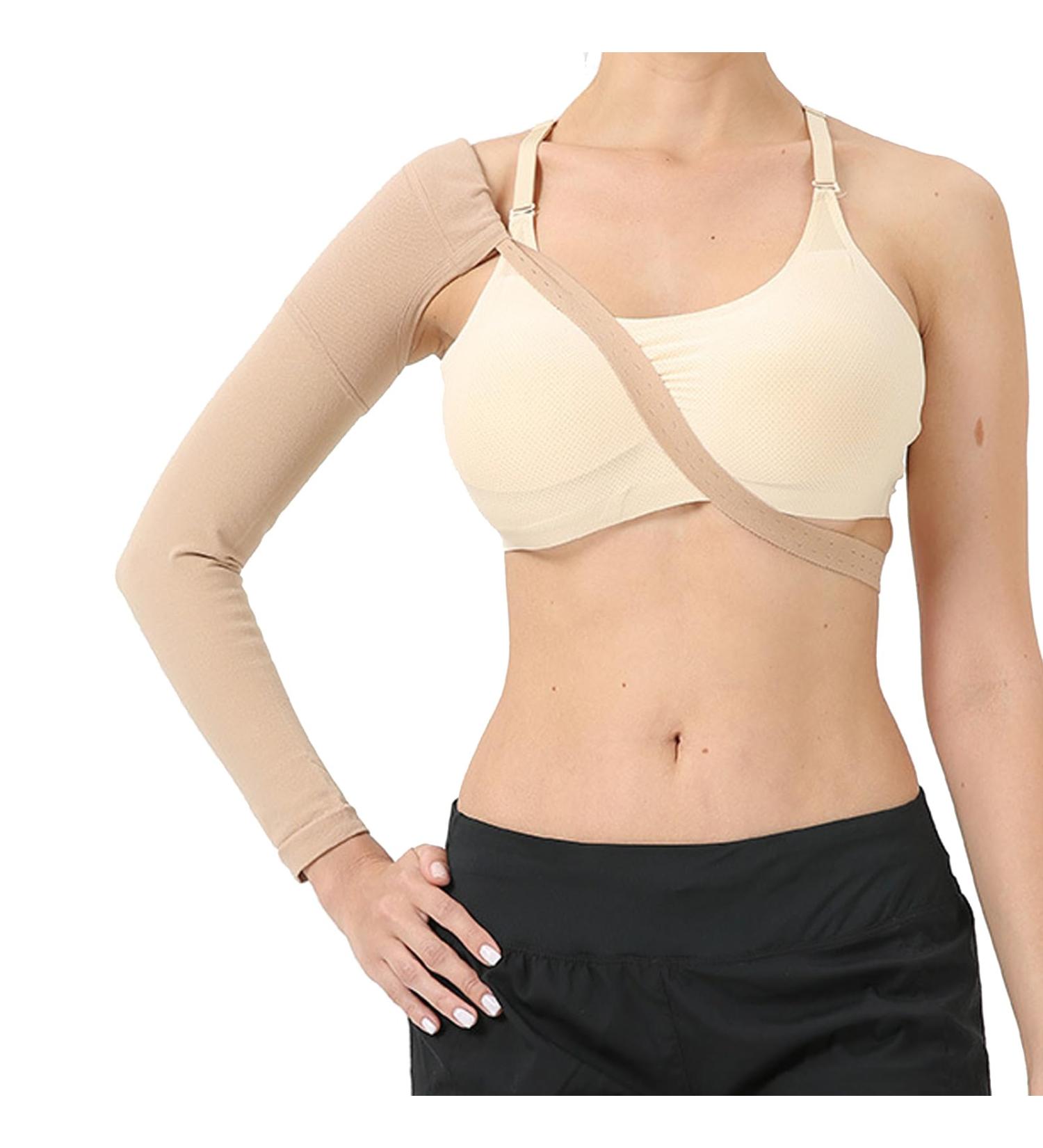 Arm Compression Sleeve with Shoulder Belt | Graduated Compression Brace for Pain Relief & Recovery - Medium - Buy Online on GoSupps.com