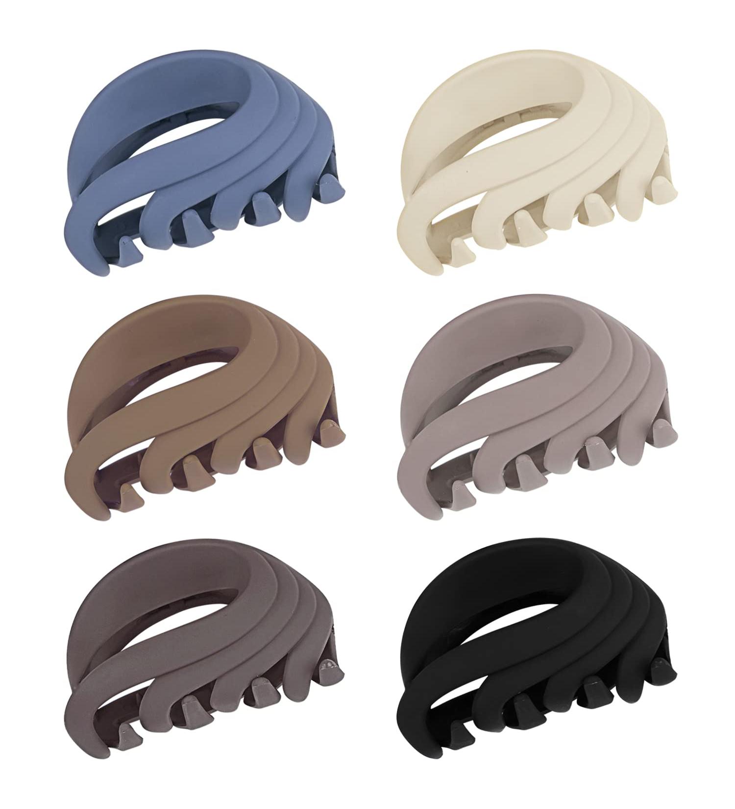 Medium Hair Claw Clips for Thin to Medium Hair - Strong Matte Flower Clips for Women, Girls, and Kids - Non Slip Hair Clamps (6 Pack) - Gift Box Included - Buy Online on GoSupps.com