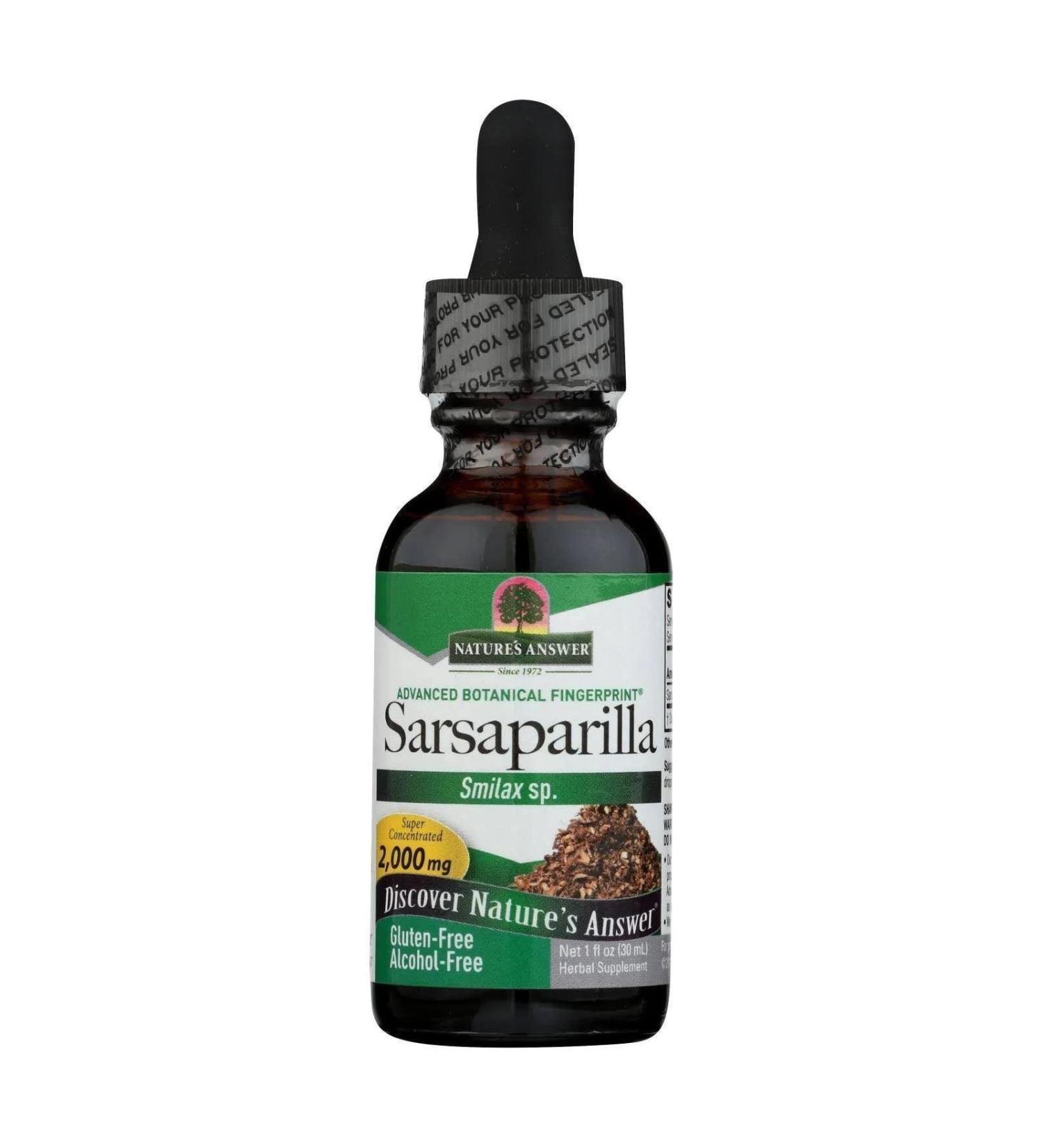 Nature's Answer Alcohol-Free Sarsaparilla Root Liquid   1-Fluid Ounce | Natural Cleanser & Detoxifier 1 Fl Oz (Pack of 1)