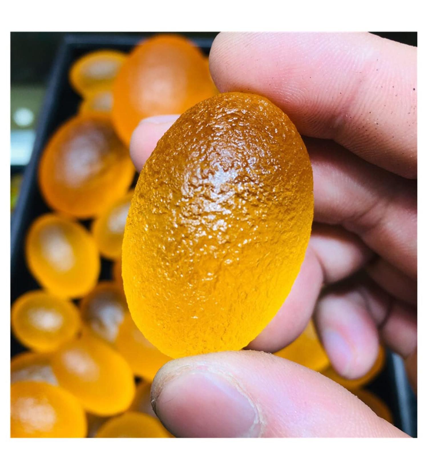 ZTBH Czech Meteorite 25-30g Yellow Gem-Moldavite Irregular Shape Pendant Crystal Jewelry