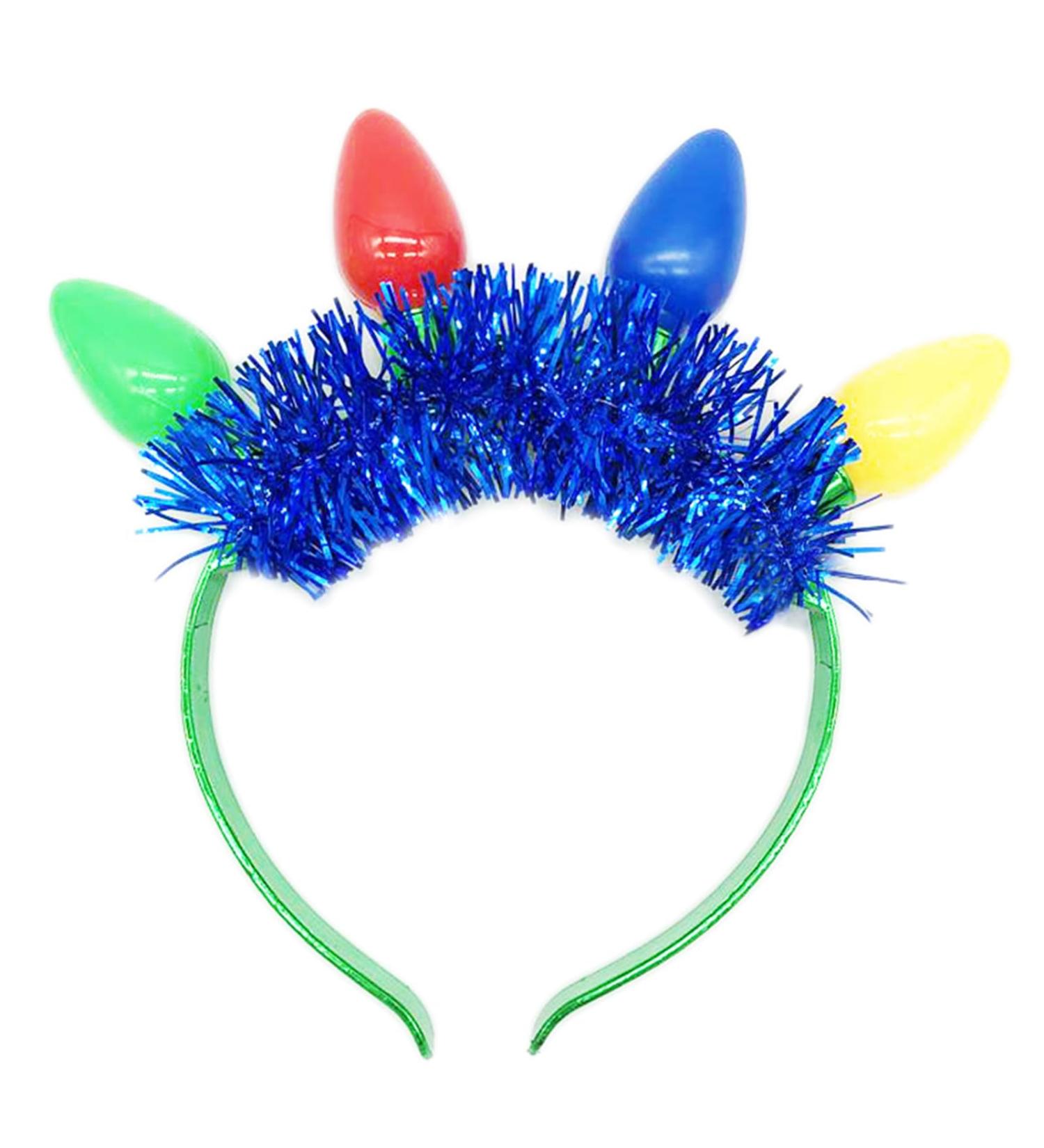 amangul Christmas Flashing LED Headband Fun and Festive Light Bulb for Kids Adults Glow in the Dark Accessories Party Favor(Blue) - Buy Online on GoSupps.com