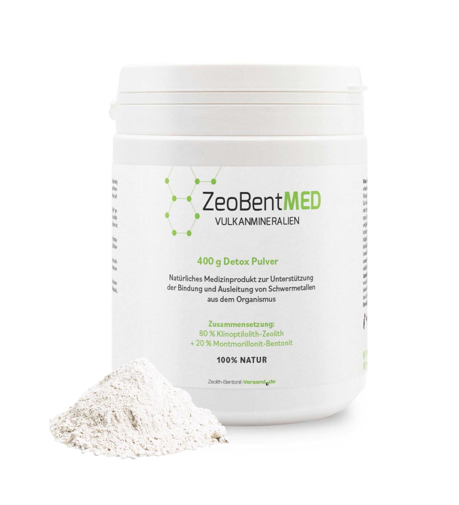 Zeobent Med Detox Powder 400g - Pharmacy Quality Zeolite Bentonite | Heavy Metal Detox Intestinal Cleaning Volcanic Minerals - Buy Online on GoSupps.com
