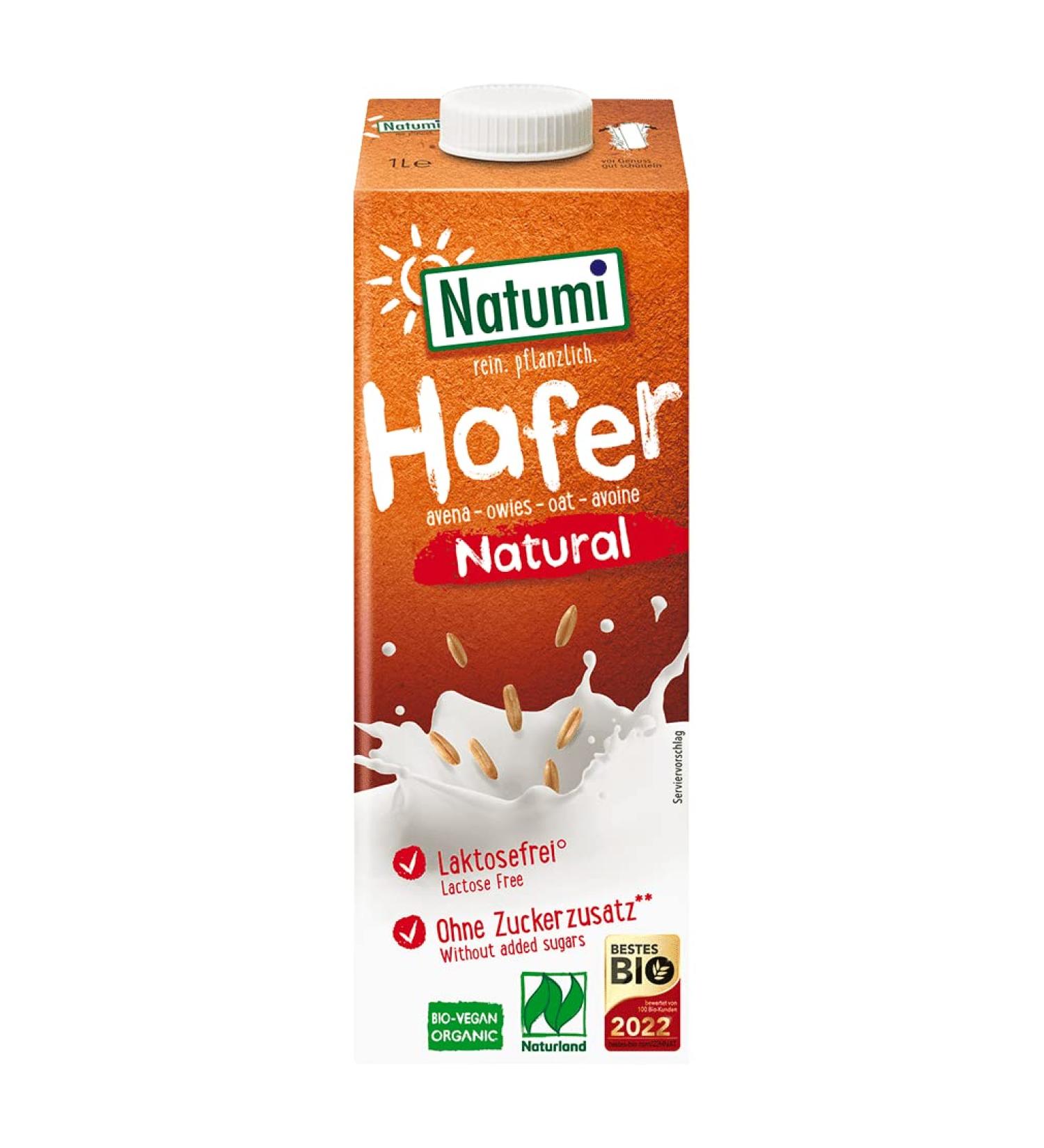 Natumi Organic Oat Drink Natural 8-pack (8 x 1 L) Naturland certified 1 l (8-pack)