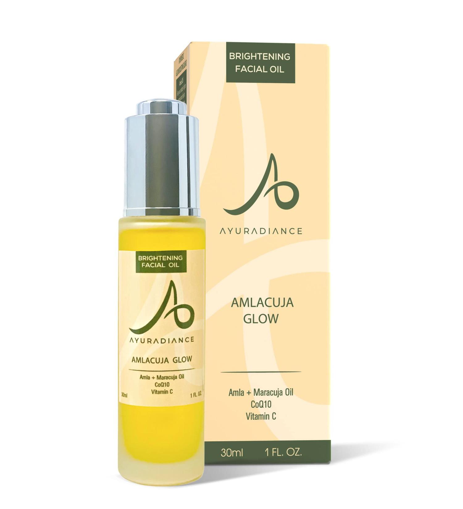 Amlacuja Glow Brightening Facial Oil | Vitamin C CoQ10 Amla & Maracuja | Radiant Skin International Shipping Available - Buy Online on GoSupps.com