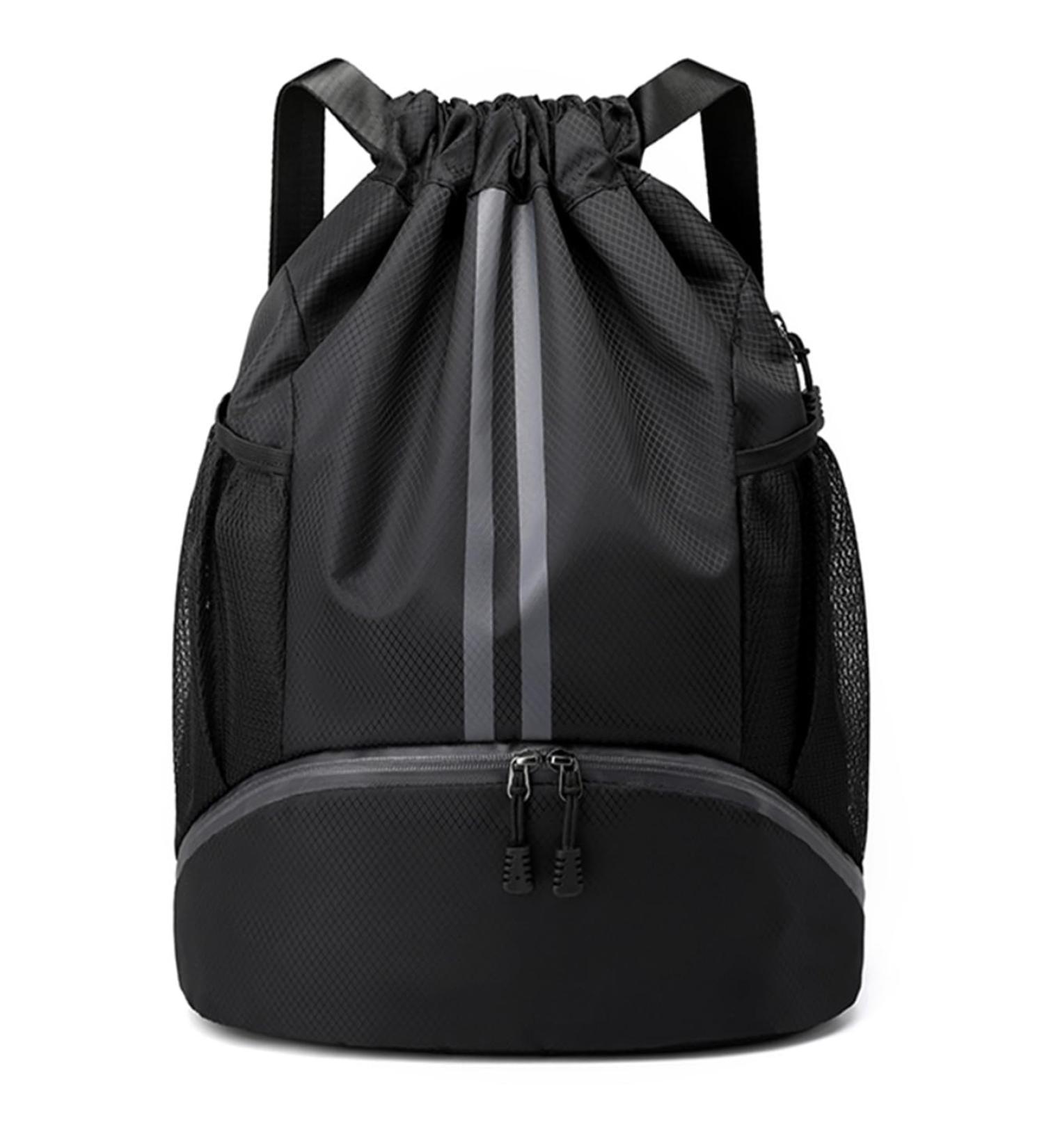 Allzbst Waterproof Gym Bag & Sports Backpack for Men & Women | Football Bag with Cord | Black Sports Bag - Buy Online on GoSupps.com