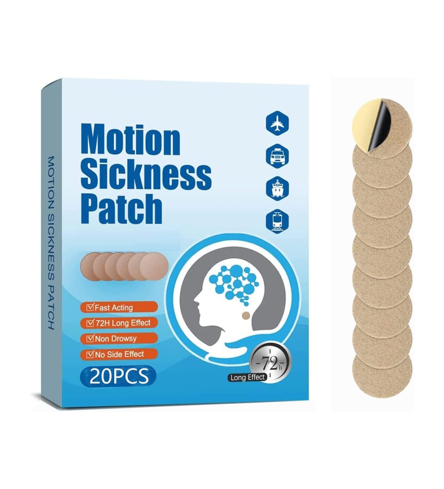KUNHAOH Motion Sickness Patch - 20 Count - Relief for Kids and Adults - Sea Sickness Patches - Buy Online on GoSupps.com