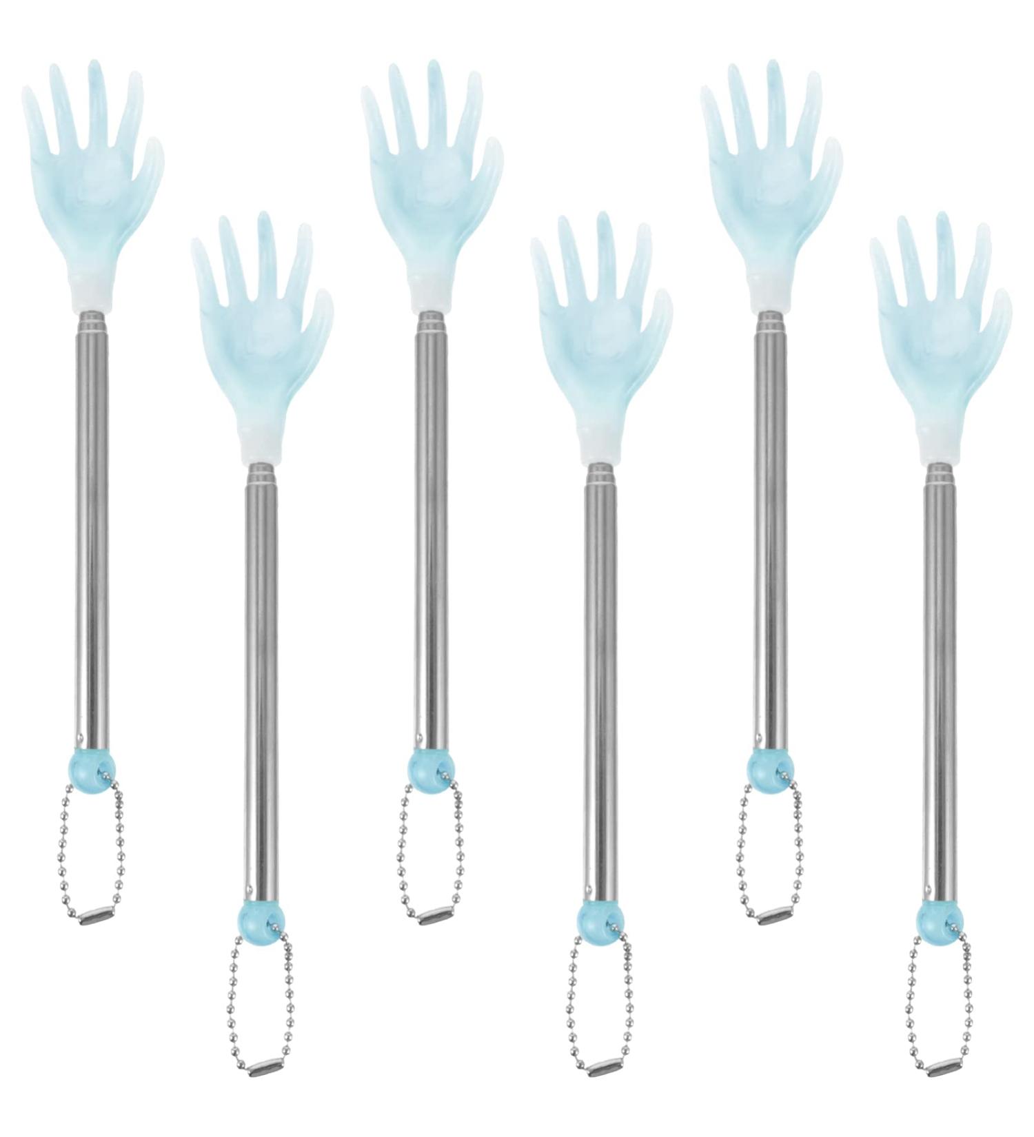 6-Piece Extendable Stainless Steel Back Scratchers - Telescopic Claw Massagers for Ultimate Comfort - Buy Online on GoSupps.com