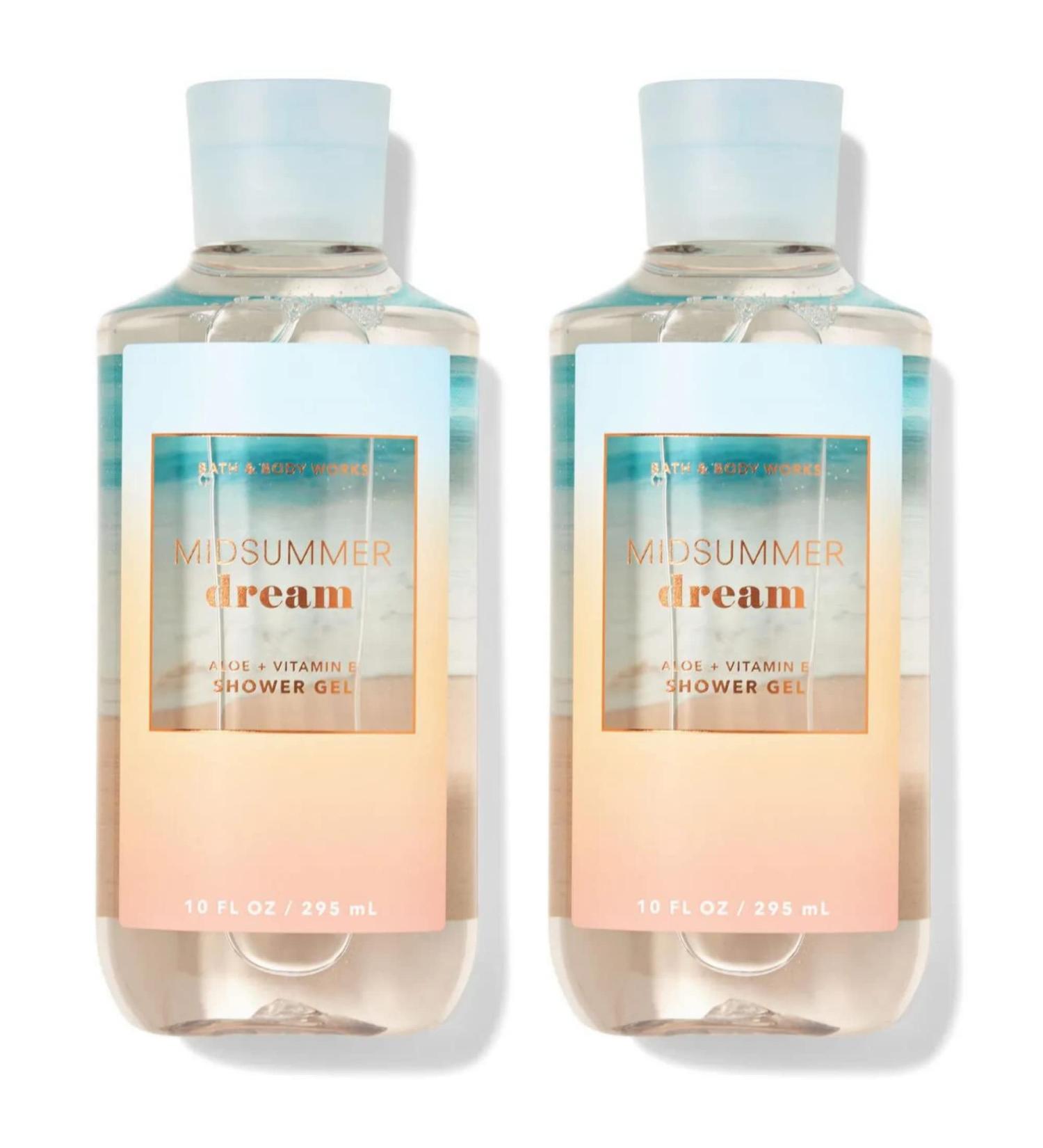 Bath and Body Works Gift Set of of 2 - 10 Fl Oz Shower Gel (Midsummer Dream)