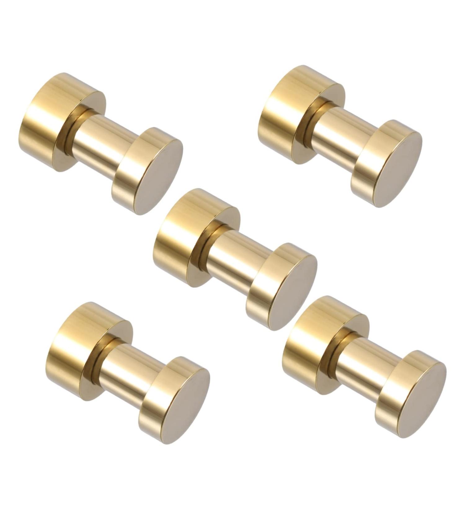 STOBAZA 5pcs Clothes Hook Wall Mounted Hooks Purse Hooks Bathroom Wall Hooks Convenient Hanger Bags Bathrobe 2.9X1.8CM Golden - Buy Online on GoSupps.com