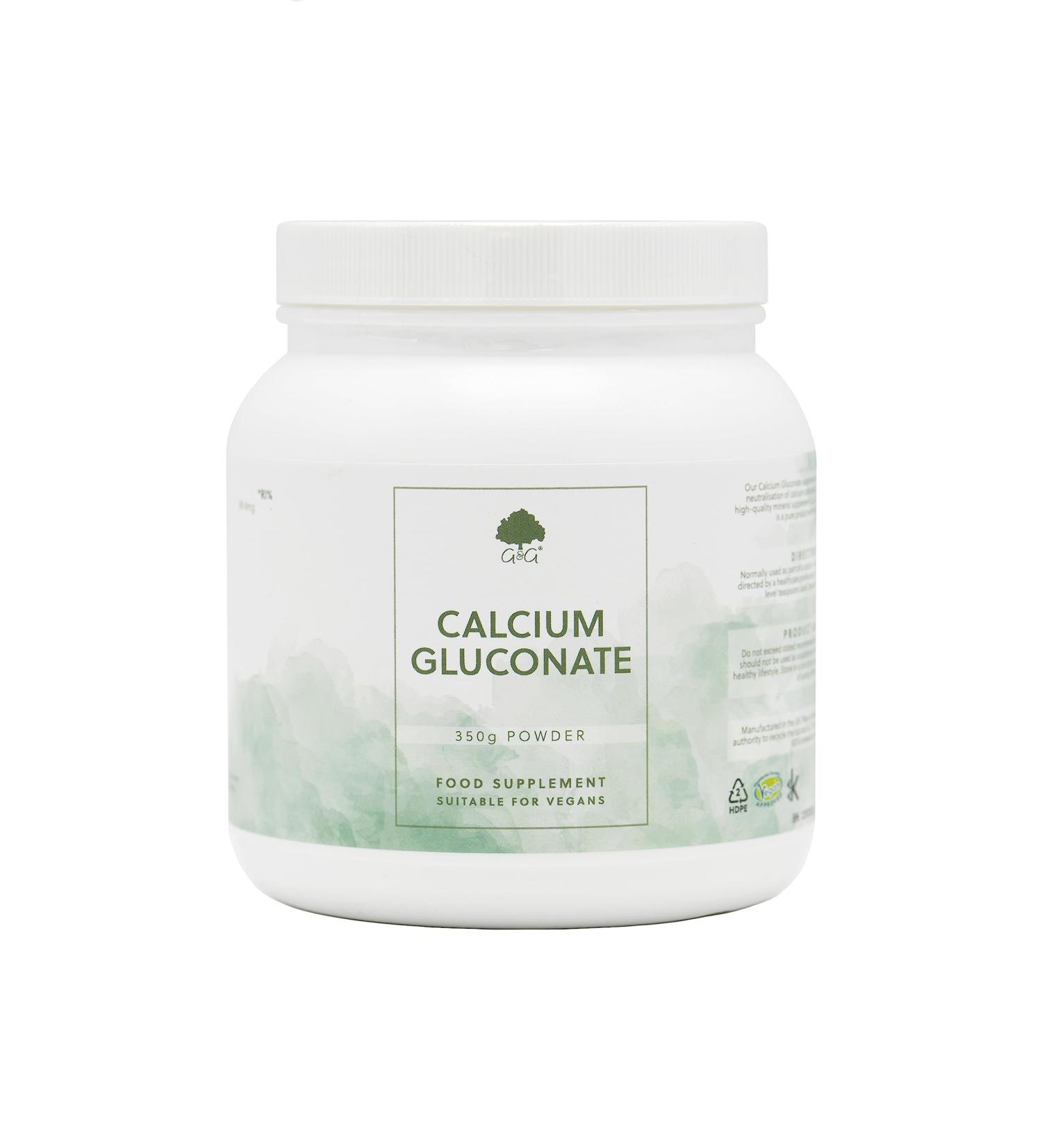 Pure Calcium Gluconate Powder - 350g | G&G Vitamins - Buy Online on GoSupps.com