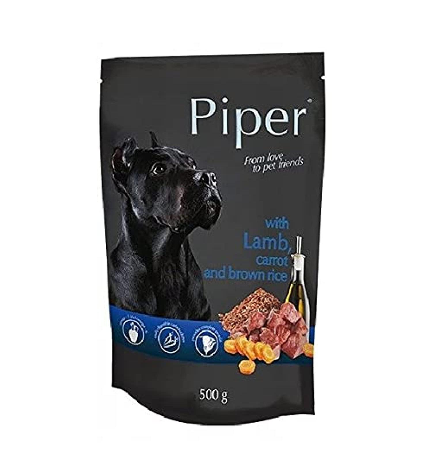 PIPER with lamb, carrots and rice pouch for dogs by Piper, Pies, pouches, dogs, News