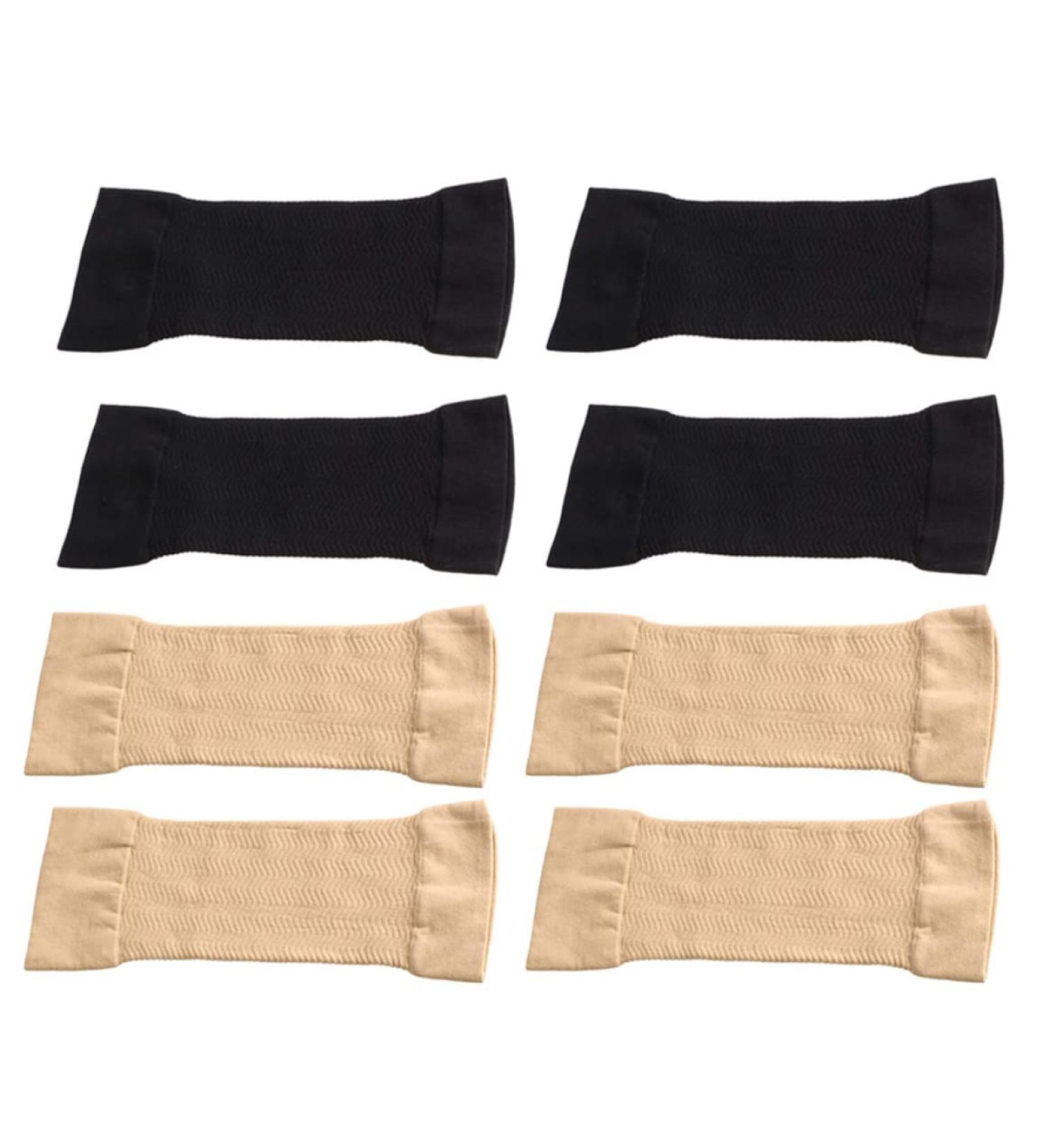 Slimming Arm Sleeves for Women - 4 Pairs of Elastic Compression Arm Shapers for Sports & Everyday Use - Buy Online on GoSupps.com