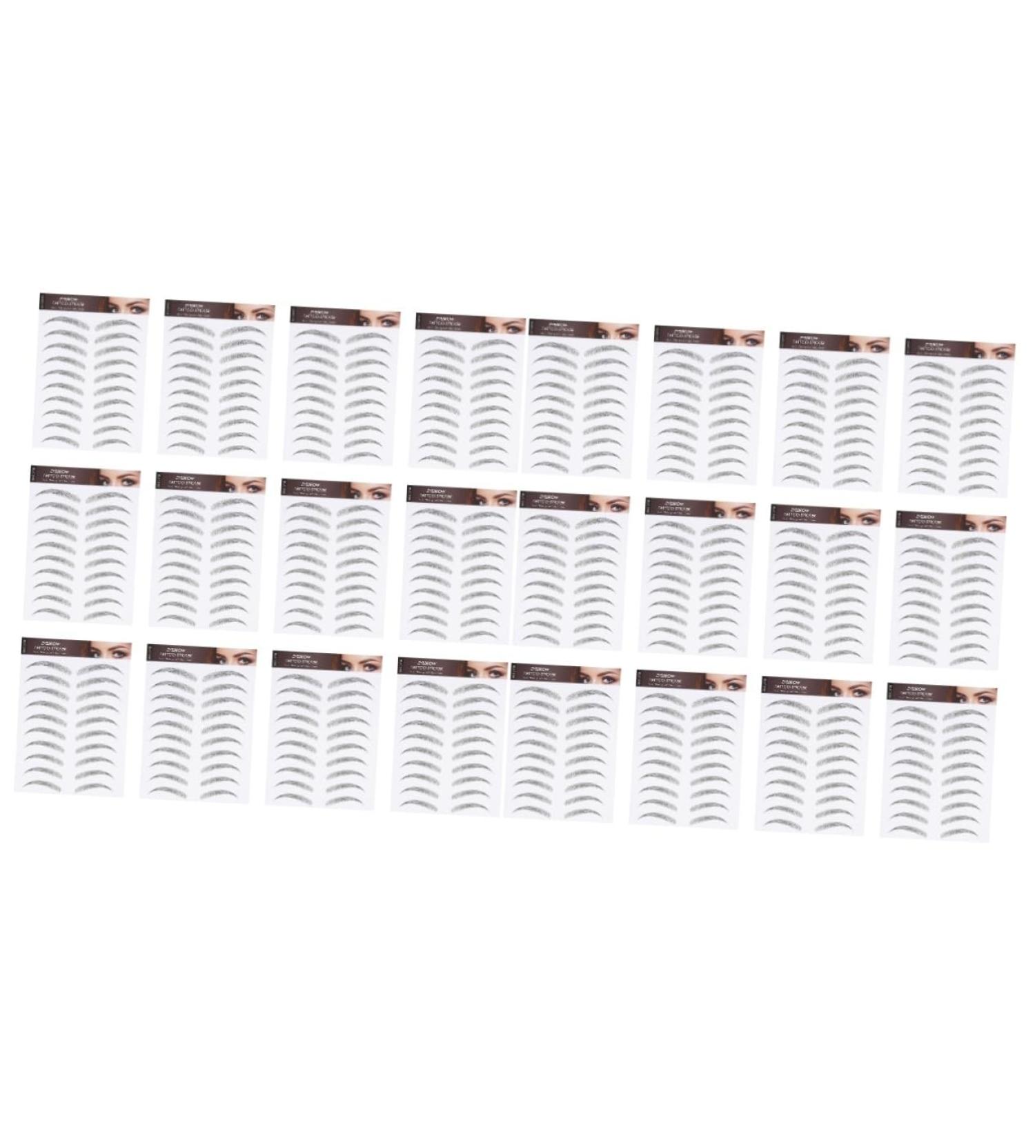 Balacoo 24 Sheets Waterproof Eyebrow Stickers Tool Stickers 4d Hair- Like Eyebrow Stickers Make up 3d Edge - Buy Online on GoSupps.com