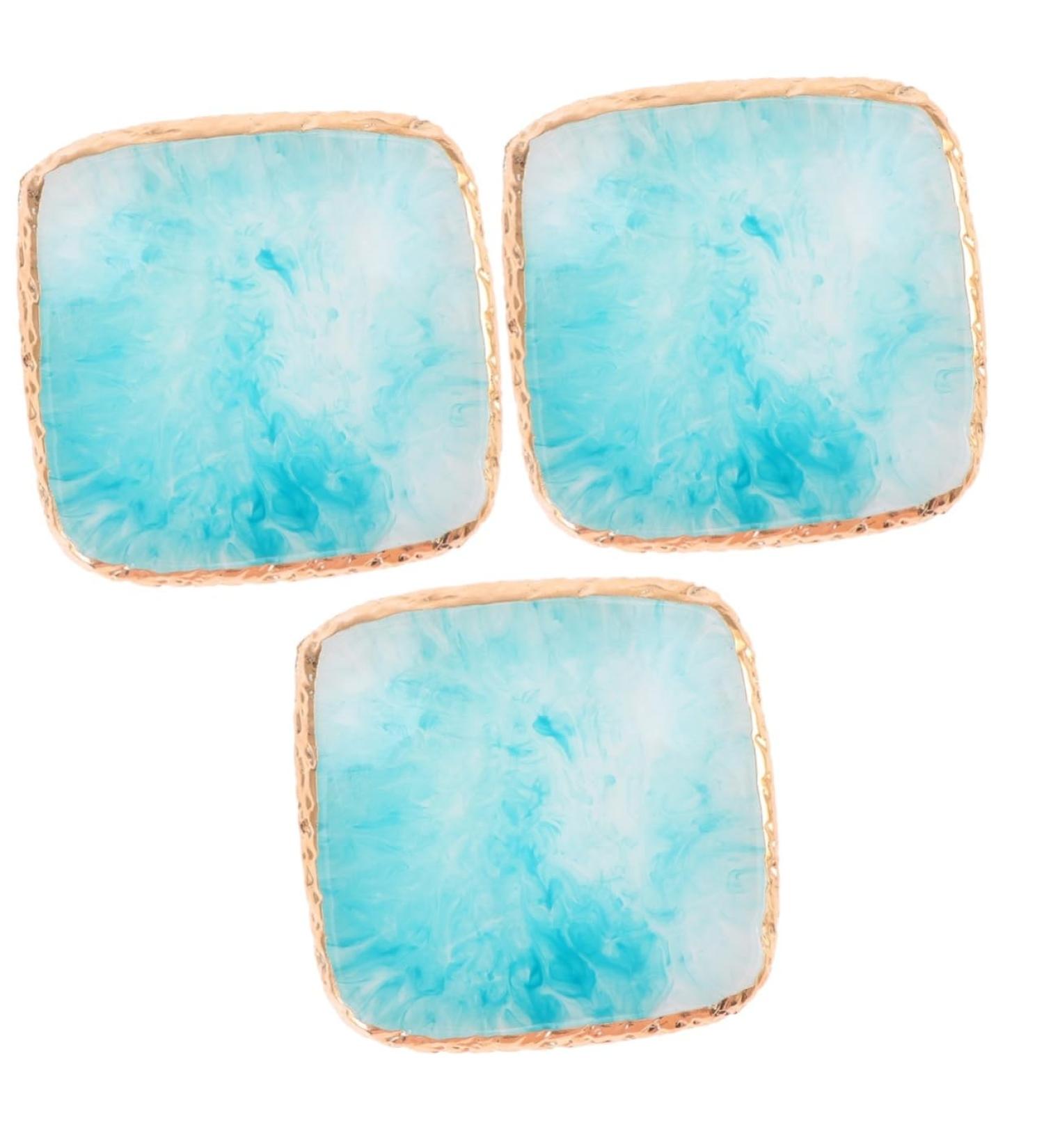 Buy NOLITOY 3 Pcs Nail Color Pallet - Resin Nail Art Tools for Stunning Nail Makeup | Gel Color Plates & Display | 9x9cm - Buy Online on GoSupps.com