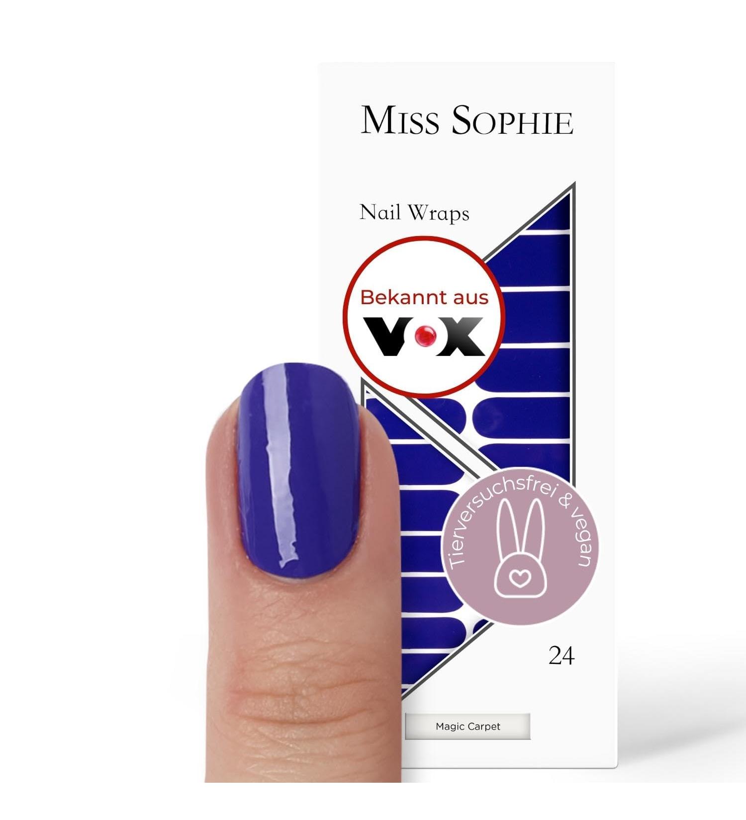 Buy Miss Sophie Magic Carpet Blue Nail Wraps - Ultra-Thin Long-Lasting Self-Adhesive Nail Foils - 24 Pack for Stunning Manicures - Buy Online on GoSupps.com